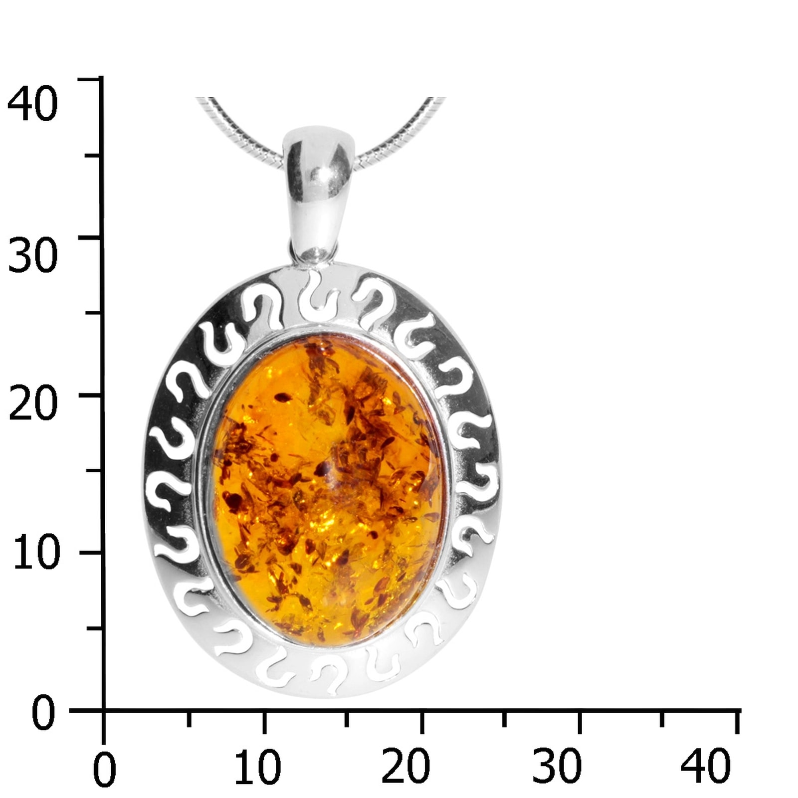 OSTSEE-SCHMUCK Kette mit Anhänger »- Michelle - Silber 925/000 - Bernstein«
