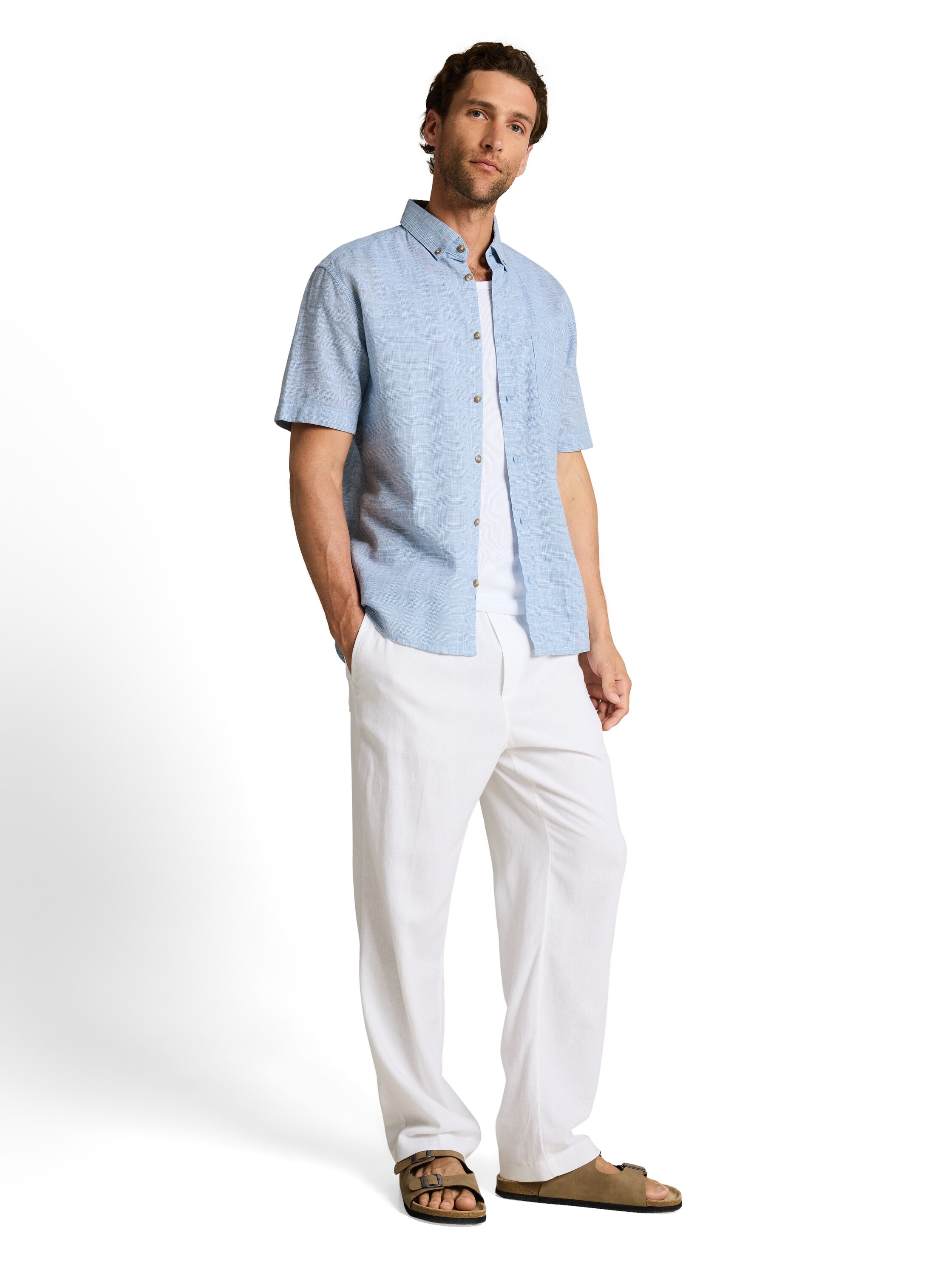 TOM TAILOR Kurzarmhemd mit Button-Down Kragen