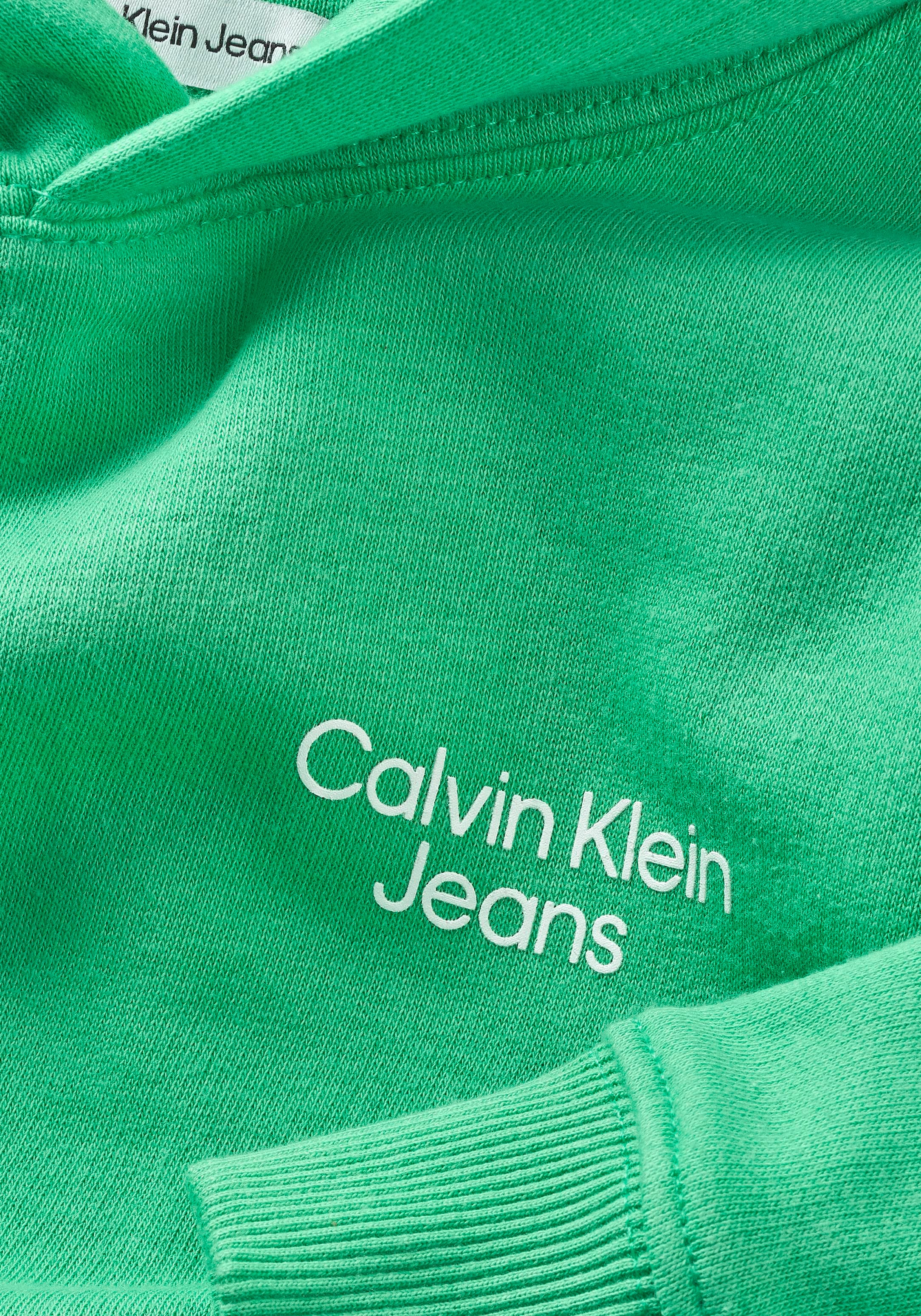 Calvin Klein Kapuzensweatshirt HOODIE« STACK Jeans LOGO OTTO »CKJ bei kaufen