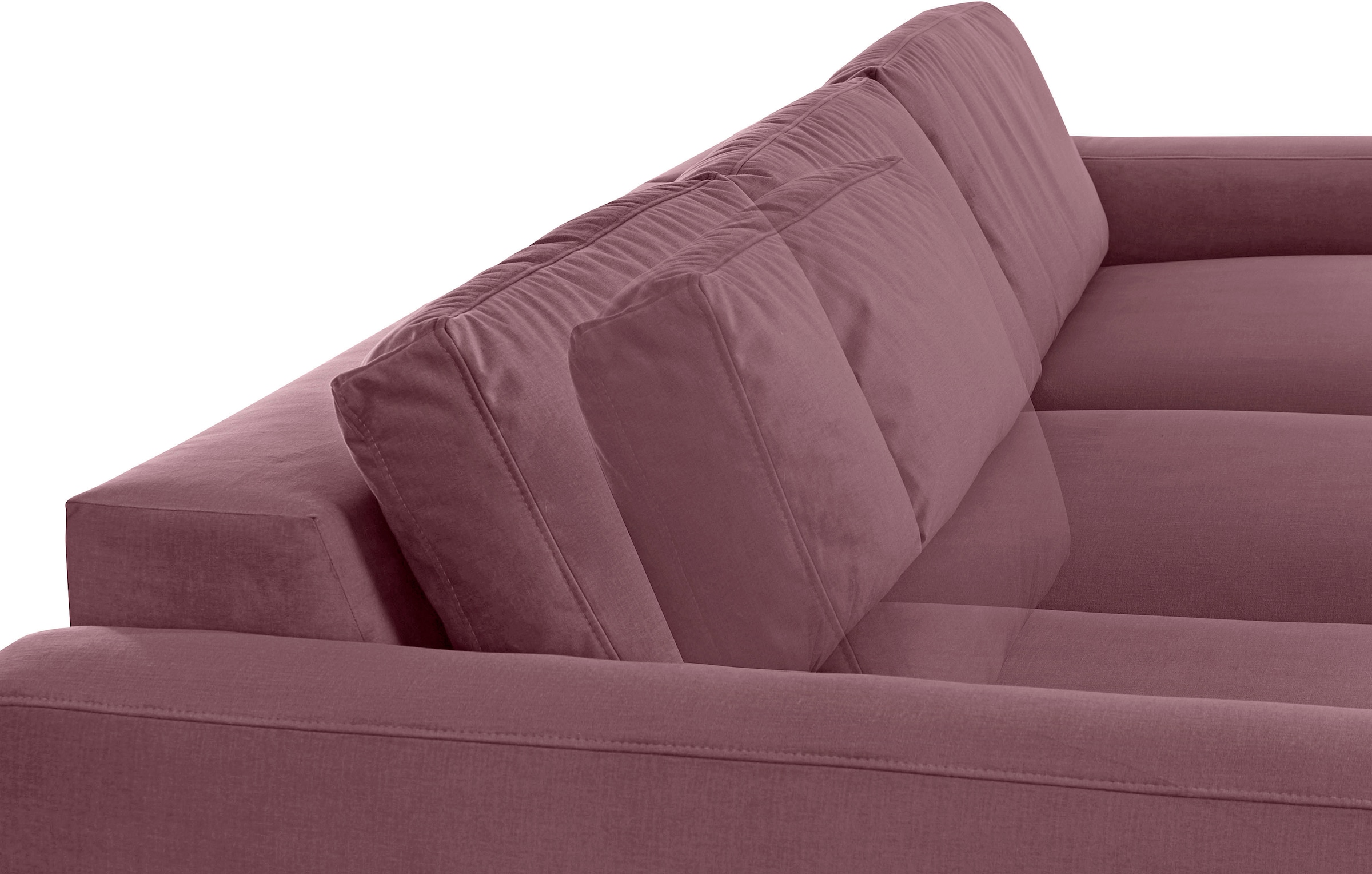 Places of Style Ecksofa »Bloomfield, L-Form«, extra tiefe Sitzfläche, wahlweise mit Sitztiefenverstellung