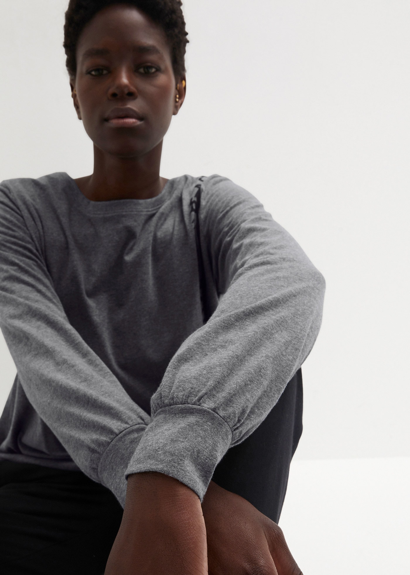 bonprix T-Shirt lässig geschnittene Passform, Langarm, aus Viskose