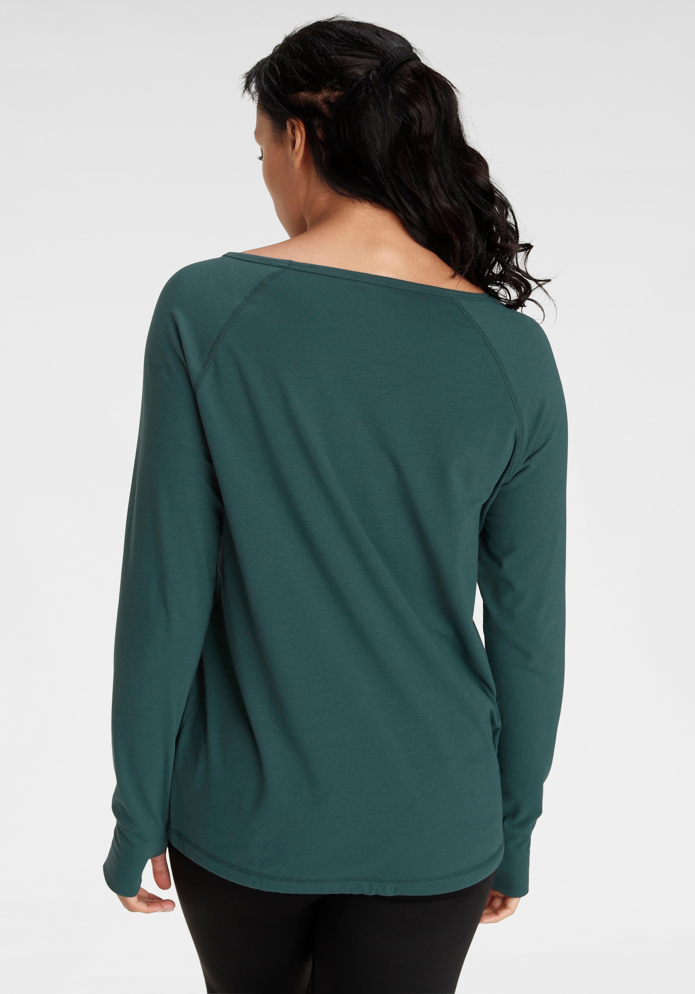 KangaROOS Langarmshirt, Langarm, für Büro und Freizeit, aus Baumwollmischung