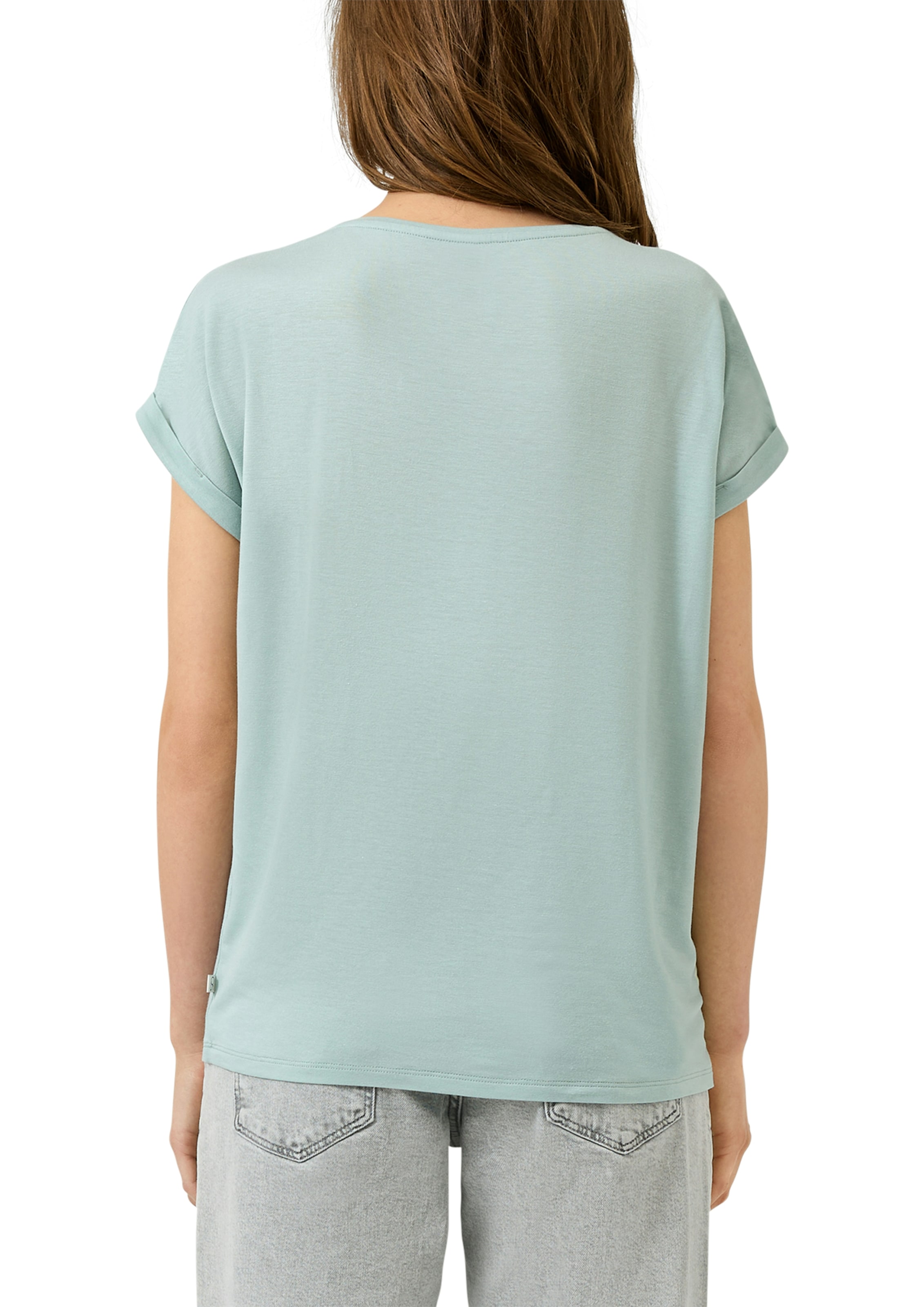 QS Kurzarmshirt mit Ärmelaufschlag