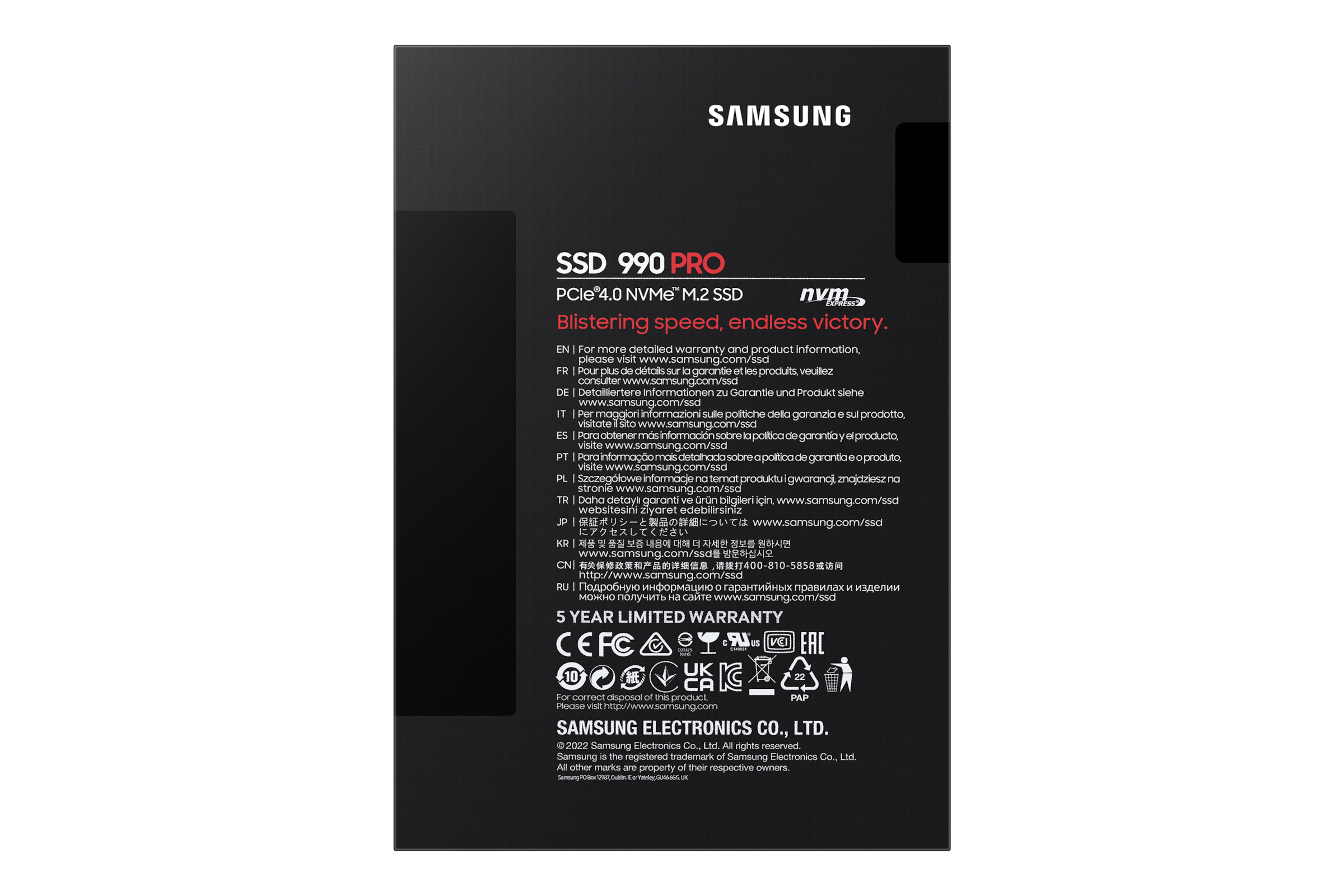 Samsung interne SSD »990 PRO«, Anschluss M.2-PCIe Gen 4.0 x4