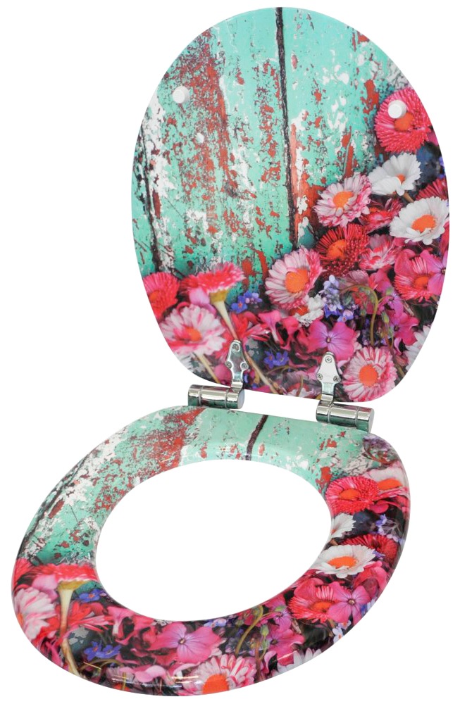 Sanilo Badaccessoire-Set »Spring«, (Komplett-Set, 3 tlg.), bestehend aus WC-Sitz, Badteppich und Waschbeckenstöpsel