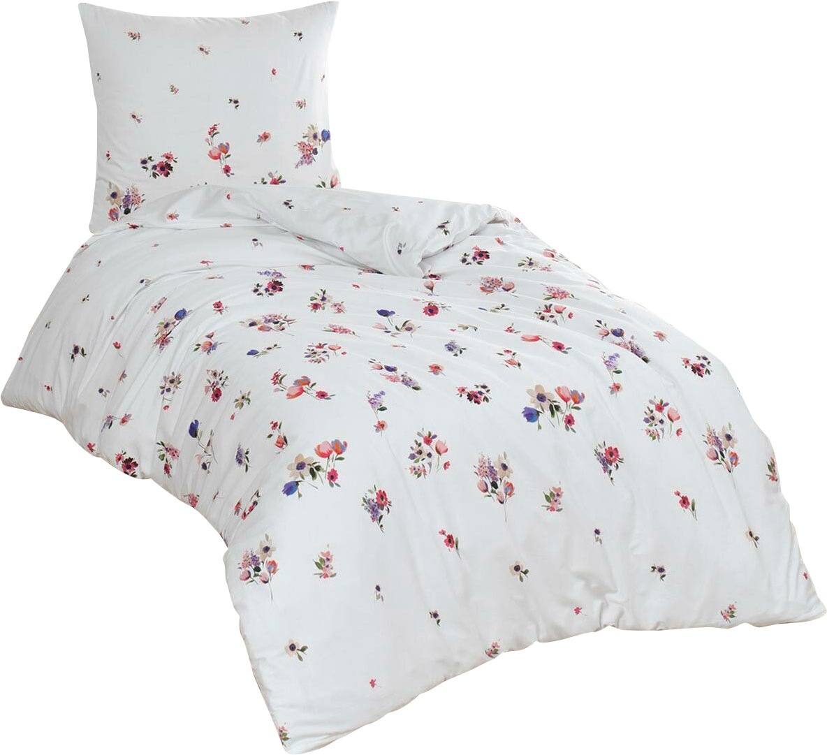 TRAUMSCHLAF Bettwäsche »Claude«, (3 tlg.), romantisches Blumendesign