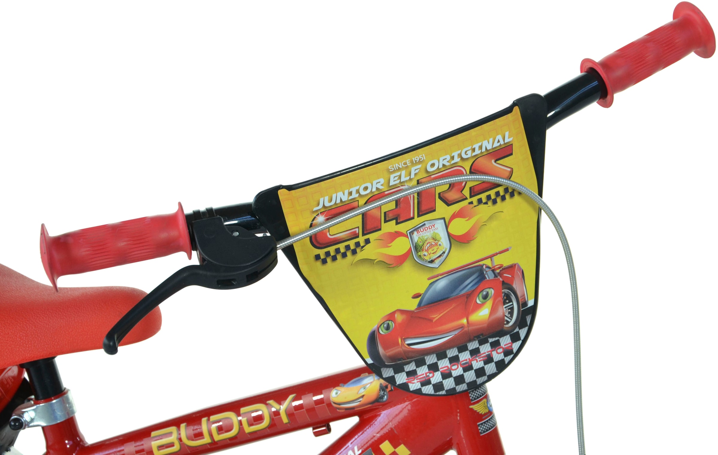 Dino Kinderfahrrad »Cars Buddy 12 Zoll«, 1 Gang, mit Stützrädern, Trinkflasche und Frontschild