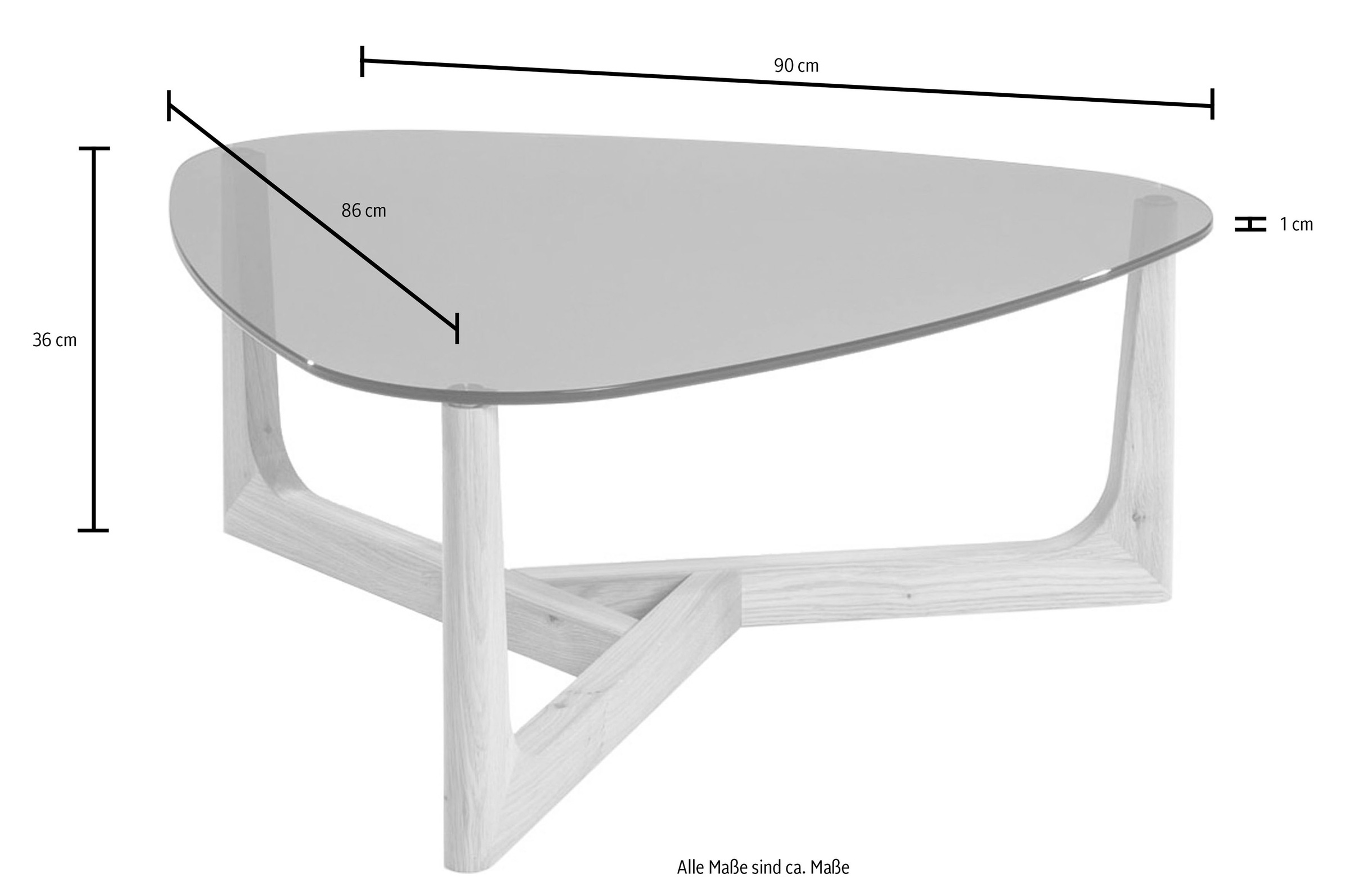 HASSE MÖBEL COLLECTION Couchtisch »7155 HB«, in verschiedenen Ausführungen erhältlich