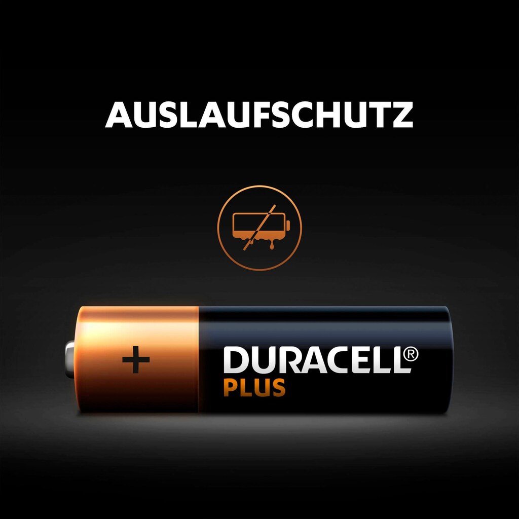 Duracell Batterie »20+ 20 Pack: 20x Mignon/AA/LR06 + 20x Micro/AAA/LR03«, LR03, 1,5 V, (Spar-Set, 40 St., Alkaline Batterie, 40 Stück)