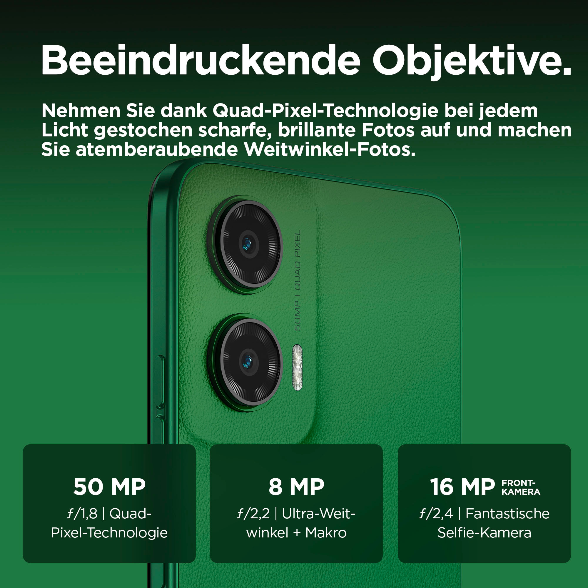 Motorola Smartphone »moto g35 5G«, Leaf Green, 128 GB Speicherplatz