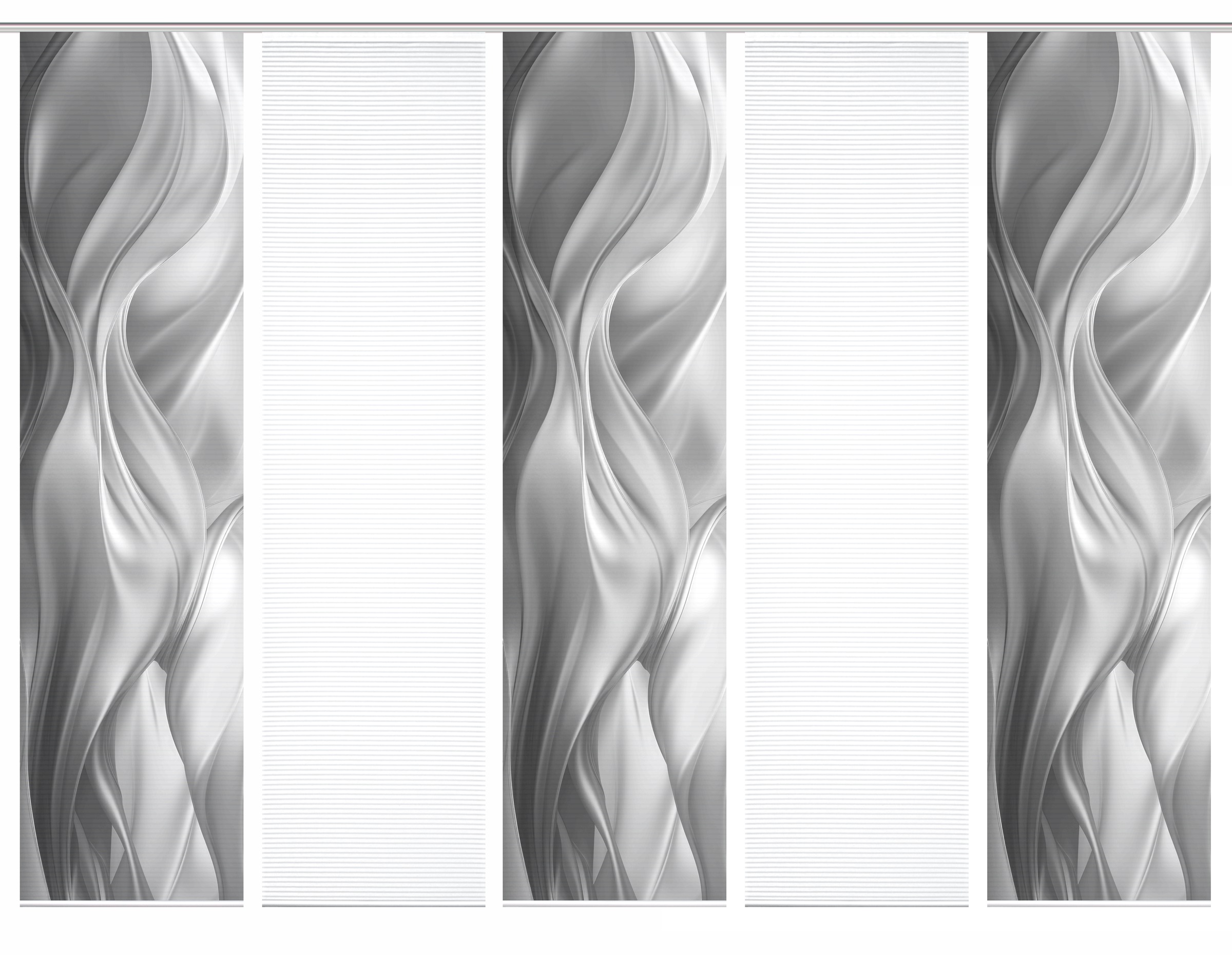 HOME in green Schiebegardine »ALCINA« Paneelwagen 5 Stk. tlg. SET DIGITALDRUCK,BAMBUSOPTIK RECYCELT