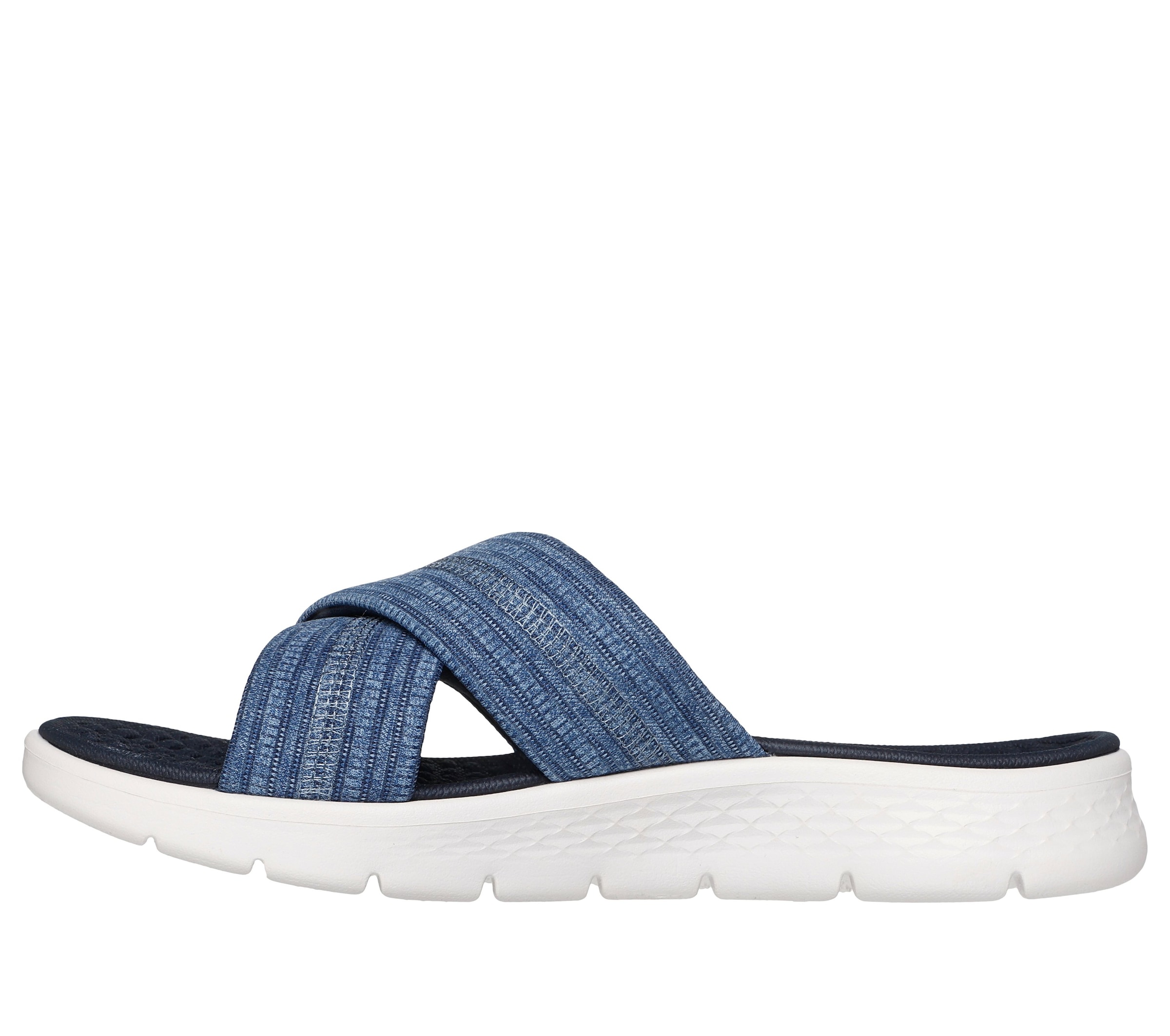 Skechers Pantolette »GO WALK FLEX SANDAL-BUTTERFLY BLISS«  Keilabsatz, Sommerschuh, Schlappen mit Goga Mat Footbed