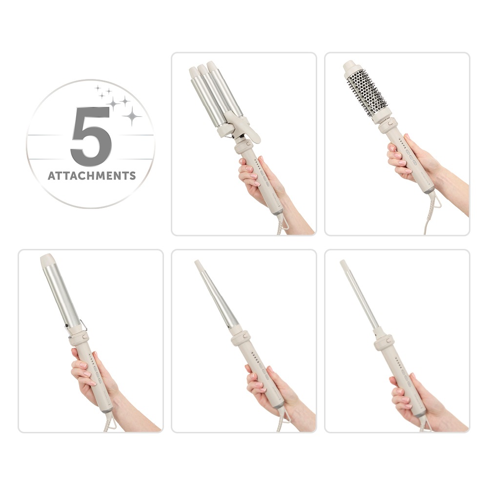 Remington Haarstyler »Trendology 5-in-1 Multistyler(CI41MS5)« Keramik-Beschichtung 5 auswechselbare Aufsätze, 5 digitale Heizstufen, Auto Memory Funktion