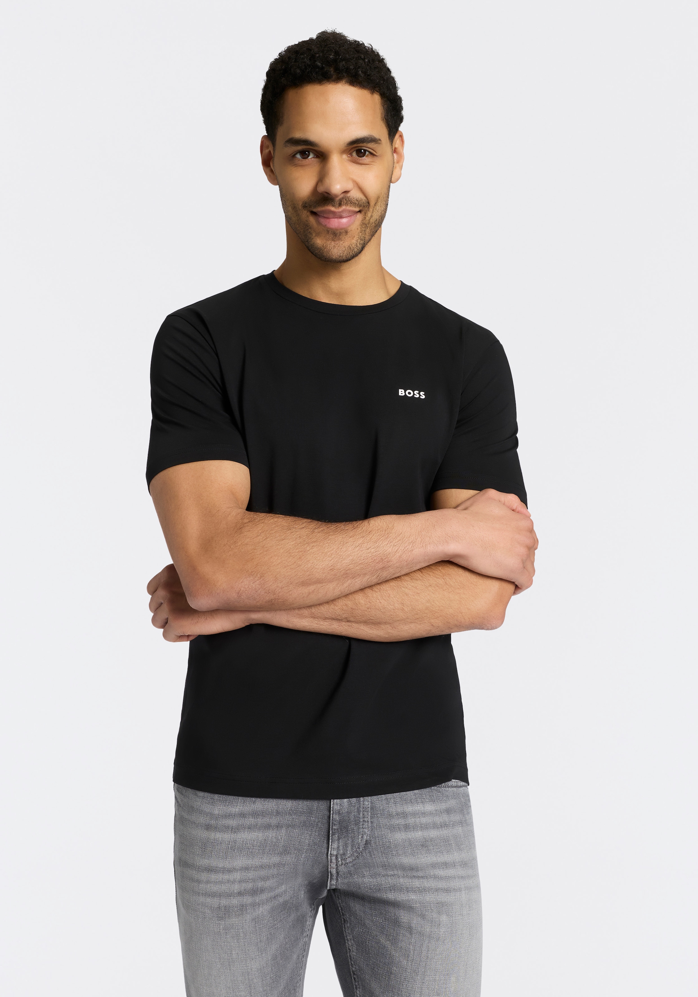 BOSS GREEN T-Shirt Packung, 3er-Pack, 3 Rundhalsausschnitt, kurze Ärmel, Regular fit, Logodruck