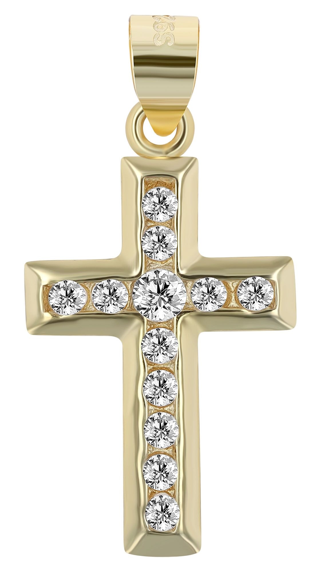 Adelia´s Kettenanhänger »Damen Anhänger ¿ Kreuzanhänger aus 925 Silber mit Zirkonia«