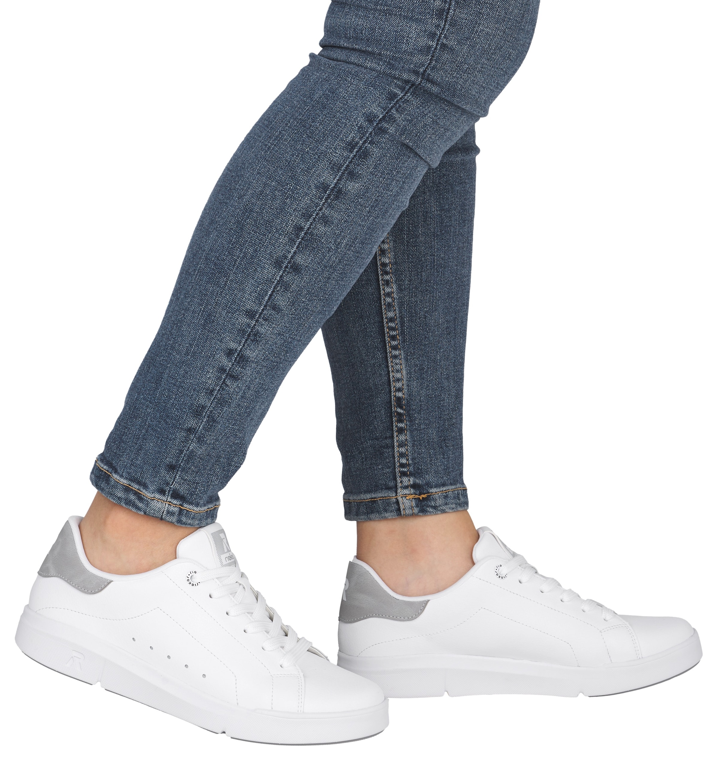 RIEKER Sport Sneaker  in monochromer Optik, Freizeitschuh, Halbschuh, Schnürschuh