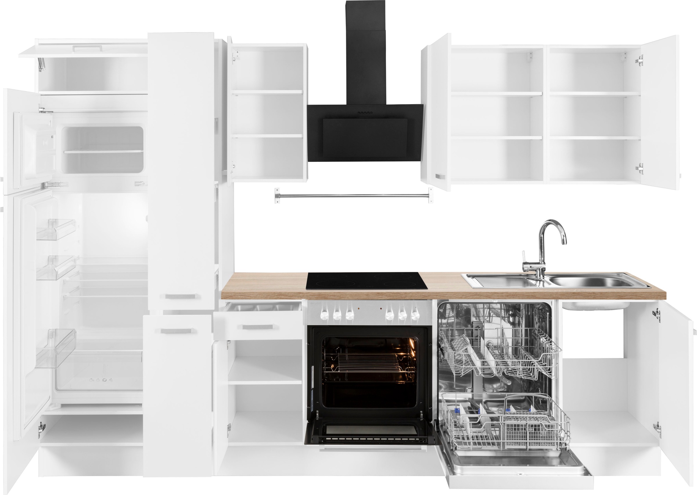 OPTIFIT Küchenzeile »Parma« mit E-Geräten, Breite 300 cm