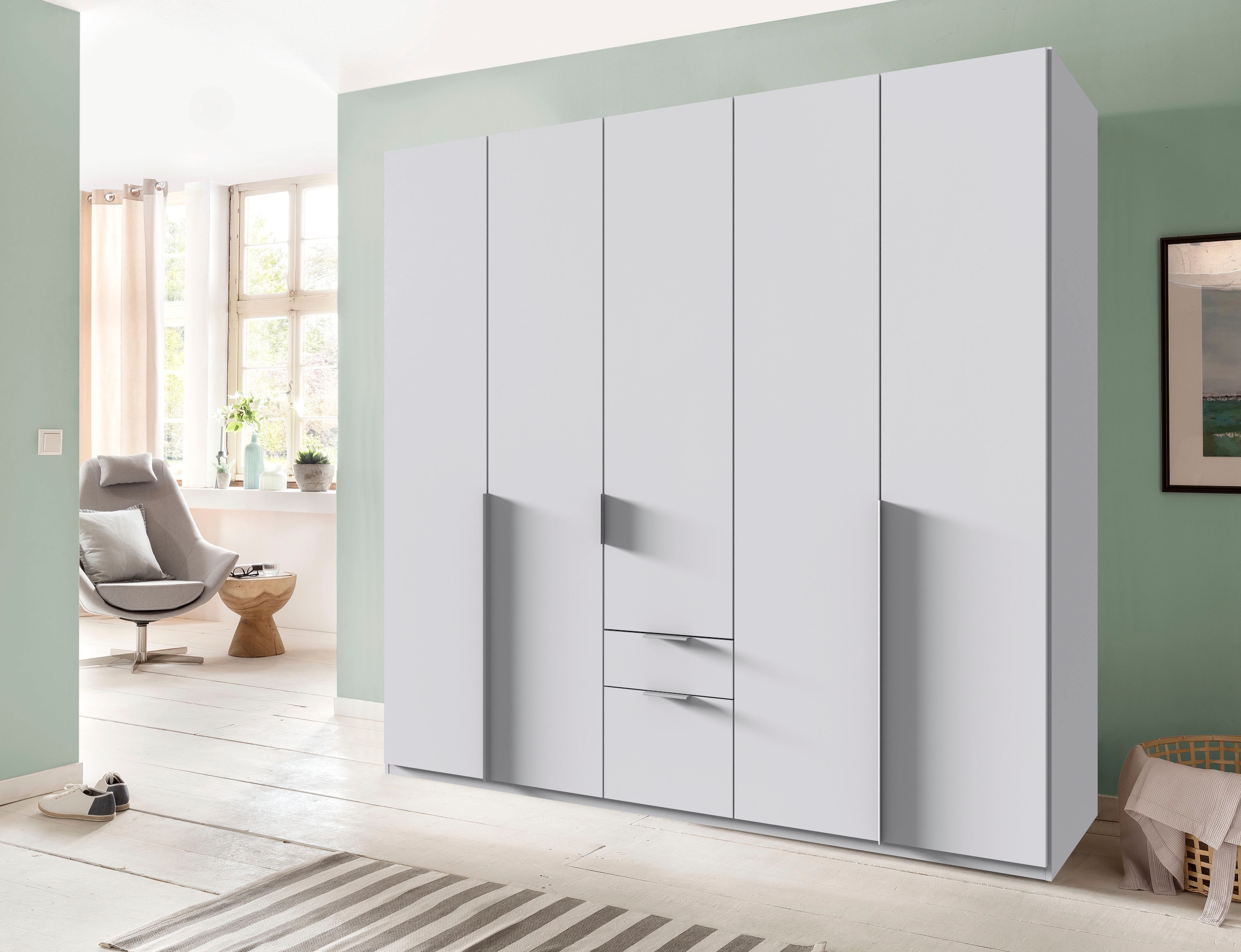 Wimex Drehtürenschrank »Mugano« mit langen oder kurzen Griffen aus Metall,  in vielen Breiten, 208 oder 236 cm hoch, Made in Germany