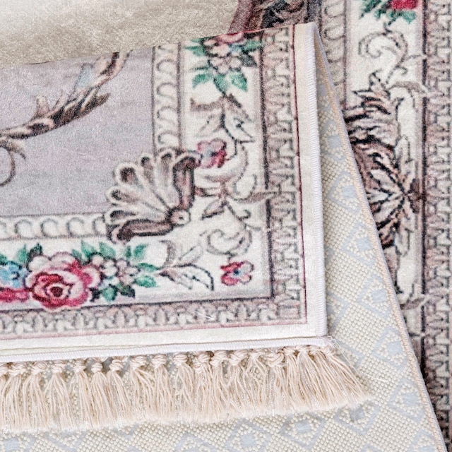 Sehrazat Teppich »Vintage 7000«, rechteckig, Flachflor, Blumen Vintage, Anti  Rutsch, waschbar, Wohnzimmer online bei OTTO