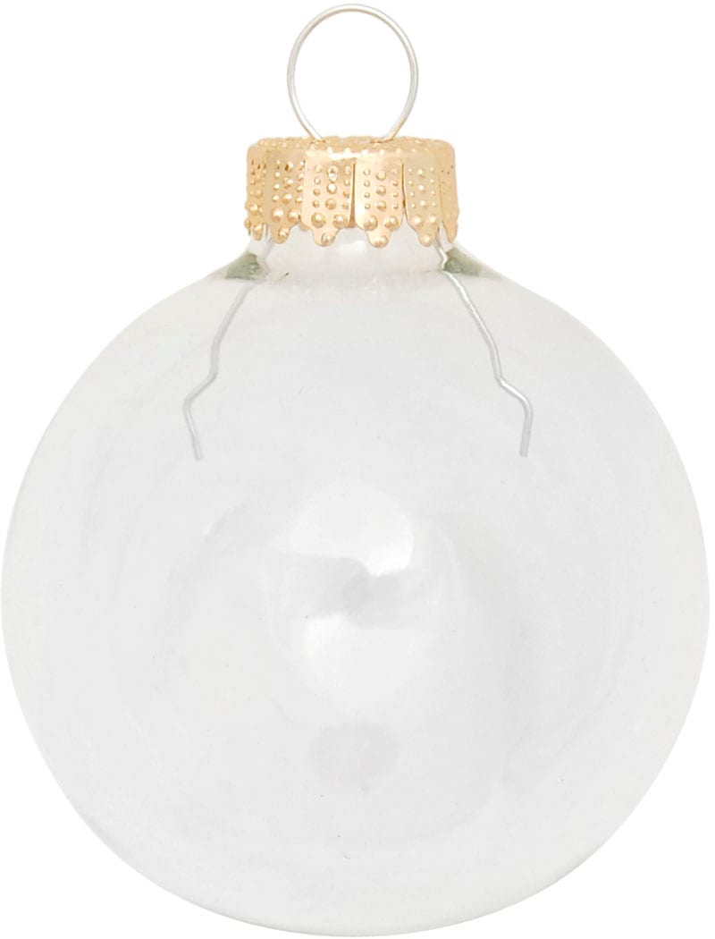 Krebs Glas Lauscha Weihnachtsbaumkugel »Glaskugelsortiment Klarglas, Ø ca. 5 cm«, (Set, 12 St.), Weihnachtsdeko, Christbaumschmuck, Christbaumkugeln aus Glas