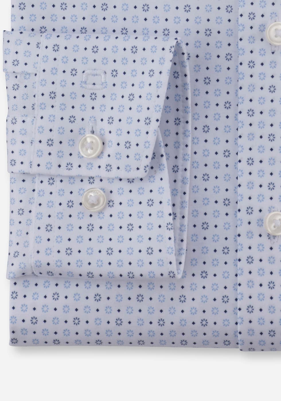 OLYMP Businesshemd »24/7 - Luxor modern fit - Jersey« mit Blüten-Minimal-Dessin