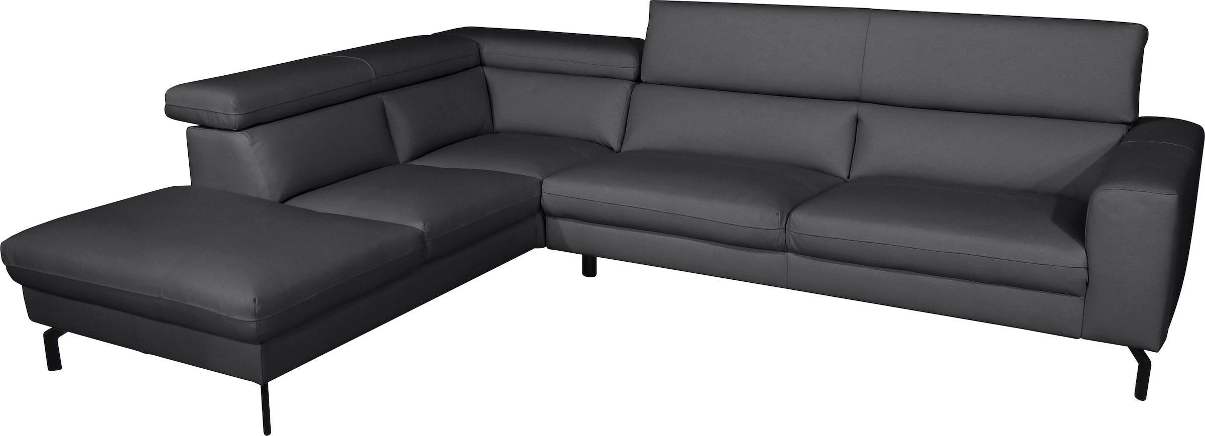 Places of Style Ecksofa »Olanta, L-Form«, mit verstellbaren Kopfstützen