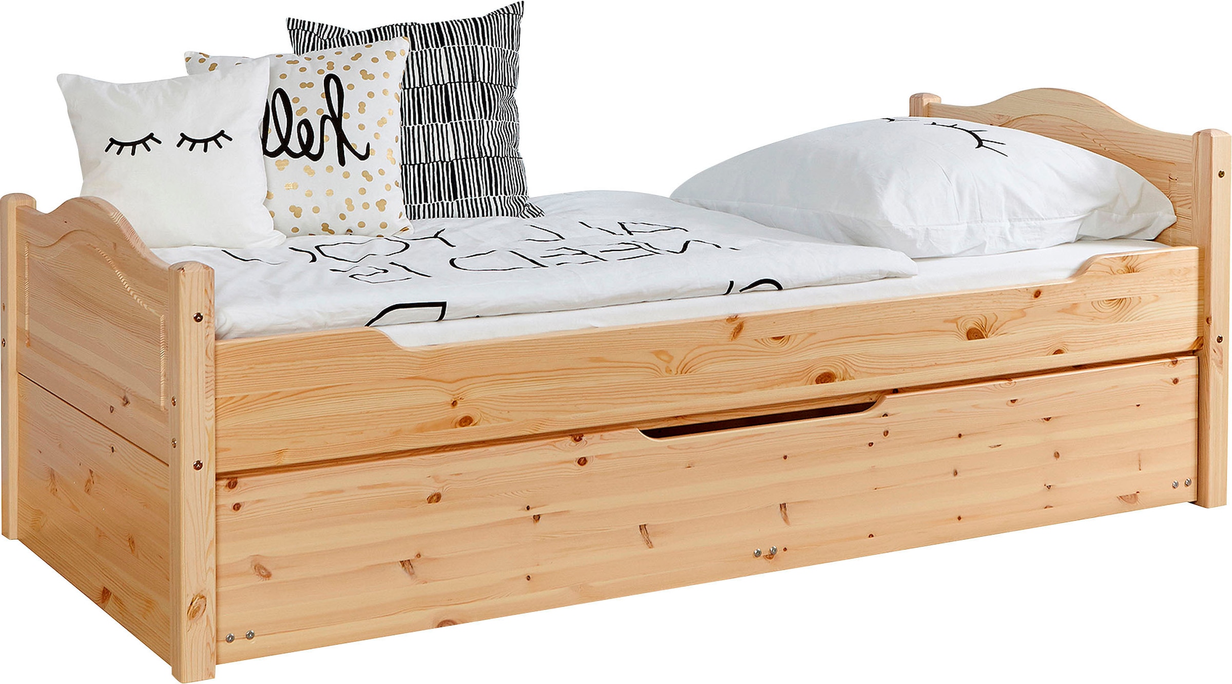 Ticaa Jugendbett »Leni«, Einzelbett, inkl. Zusatzbett und Rollrost