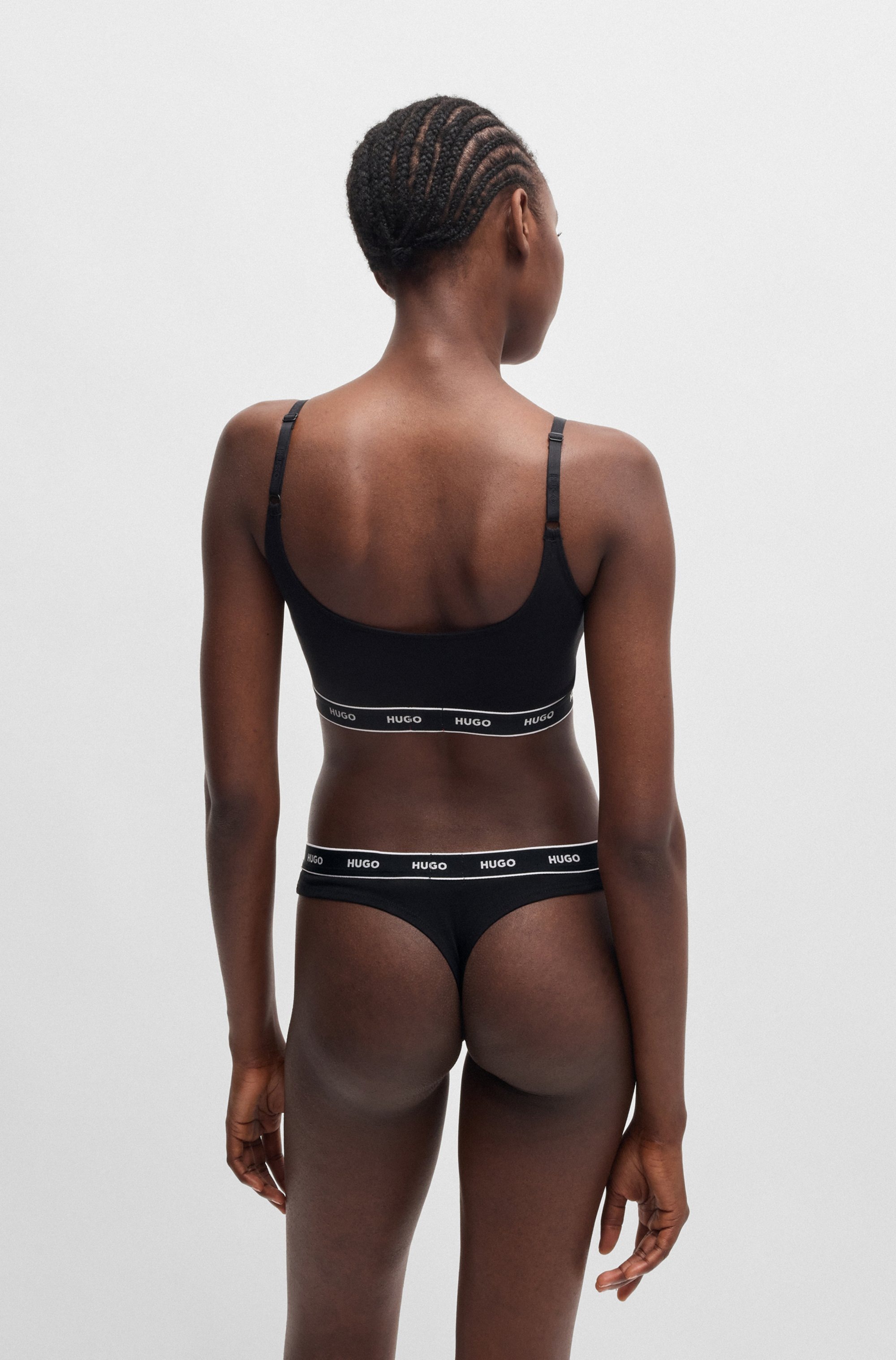 HUGO Underwear String »TRIPLET THONG STRIPE«, (3 St.), mit HUGO Logo-Elastikbund