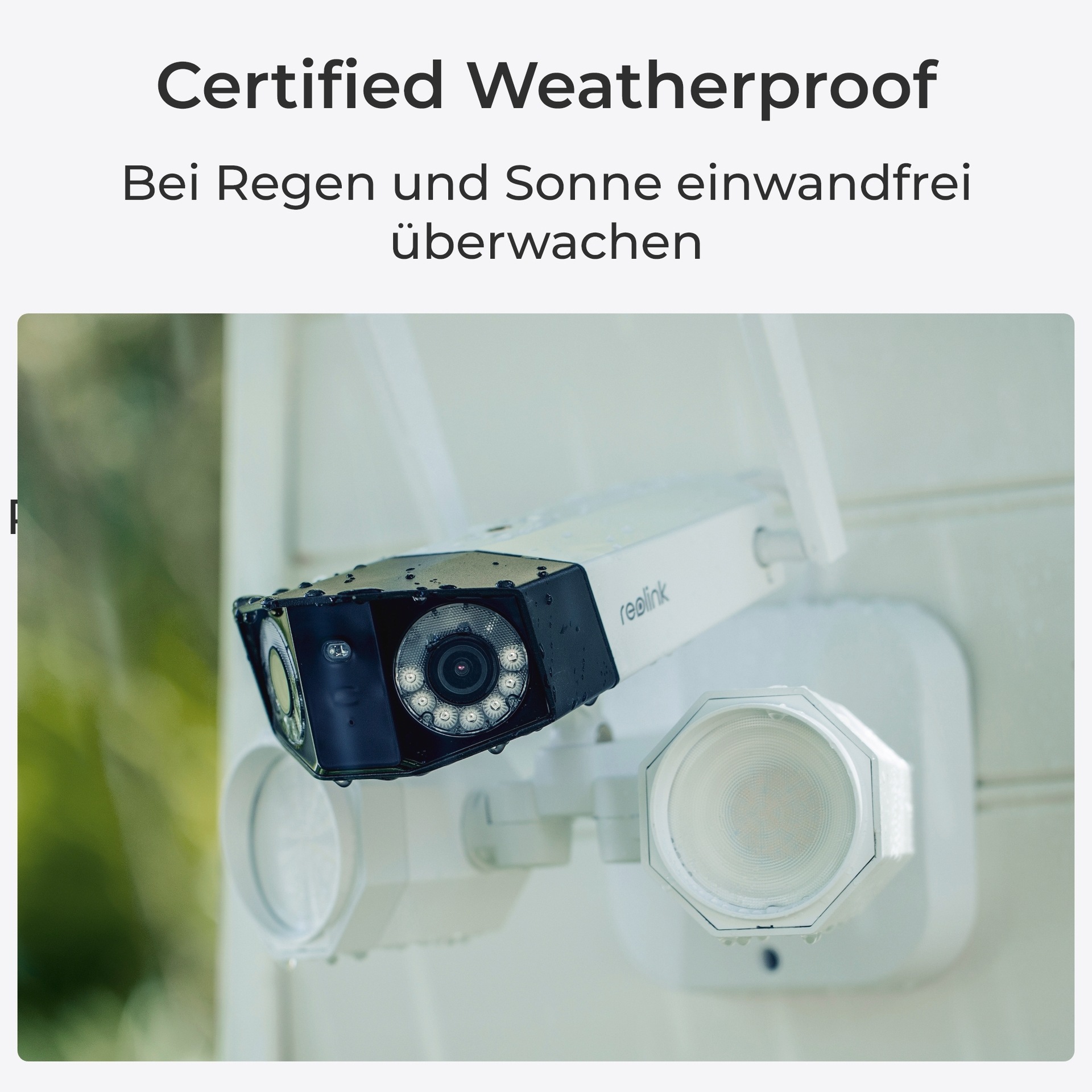 Reolink Überwachungskamera »Floodlight Serie F750W - 4K Dual-Objektiv Überwachungskamera Aussen«, Außenbereich, WLAN, 180° Panorama-Weitwinkel, Personen-/Fahrzeug-/Tiererkennung