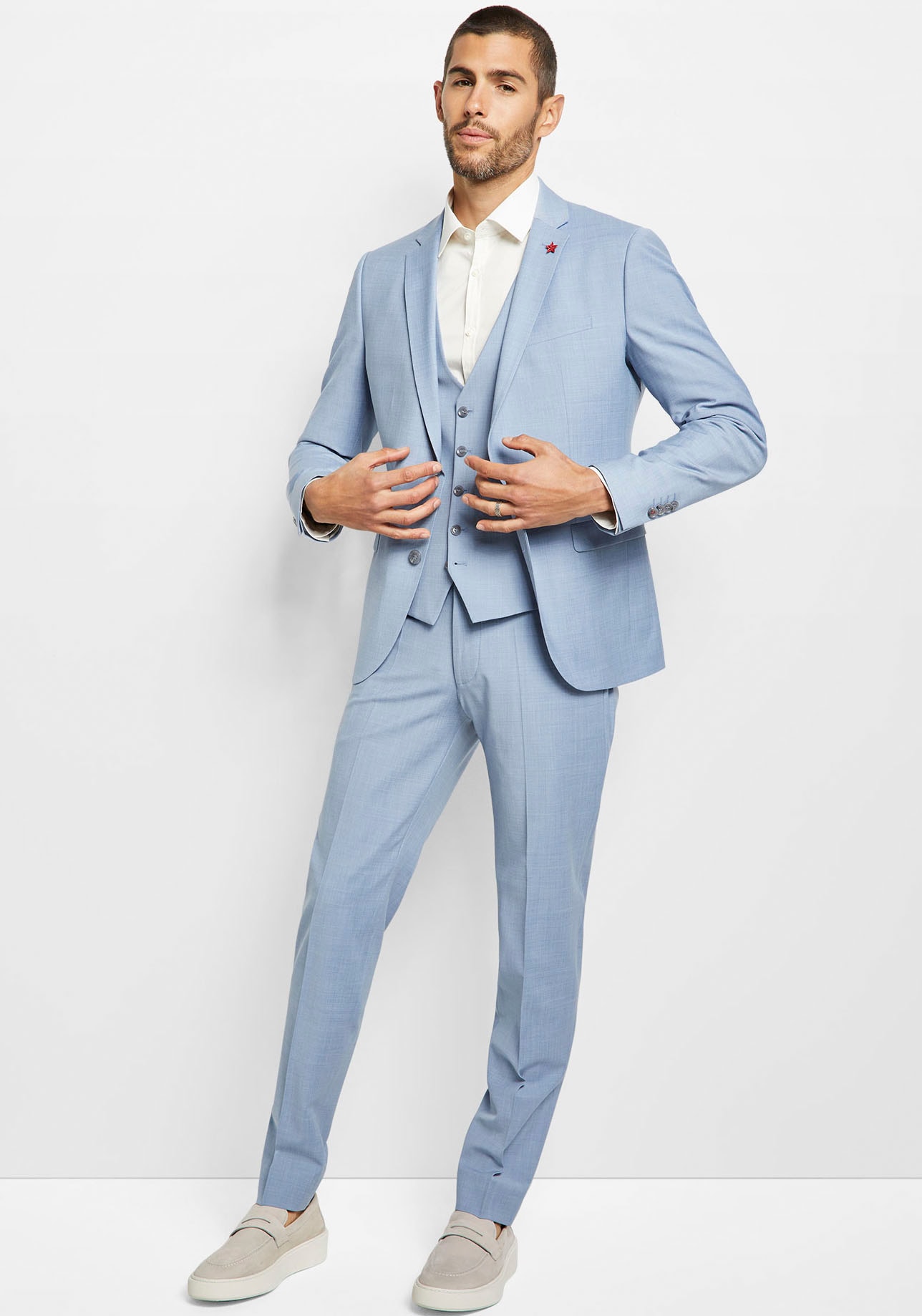 Cinque Herren Anzug »CIMONOPOLI« 2 tlg. schmal mit Powerstretch in blau, Größe 56