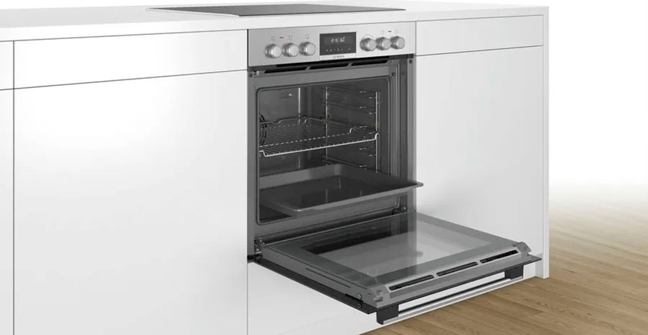 BOSCH Flex-Induktions-Herd-Set »HEA578BS1«, mit Teleskopauszug nachrüstbar, Pyrolyse-Selbstreinigung