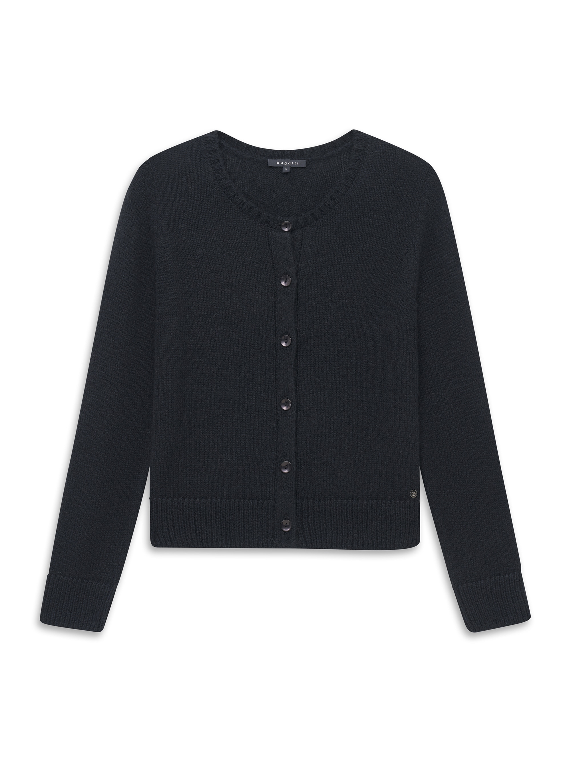 bugatti Cardigan »Regular Fit« Regular Fit Alpaka-Mix Rundhals