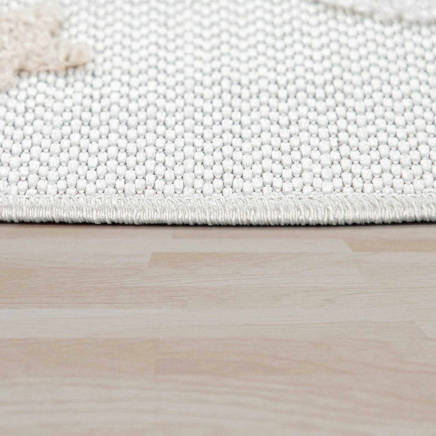 Paco Home Kinderteppich »Tweet 465«, rund, 12 mm Höhe, Flachgewebe, Hoch-Tief-Effekt, Motiv Mond & Sterne, Outdoor geeignet