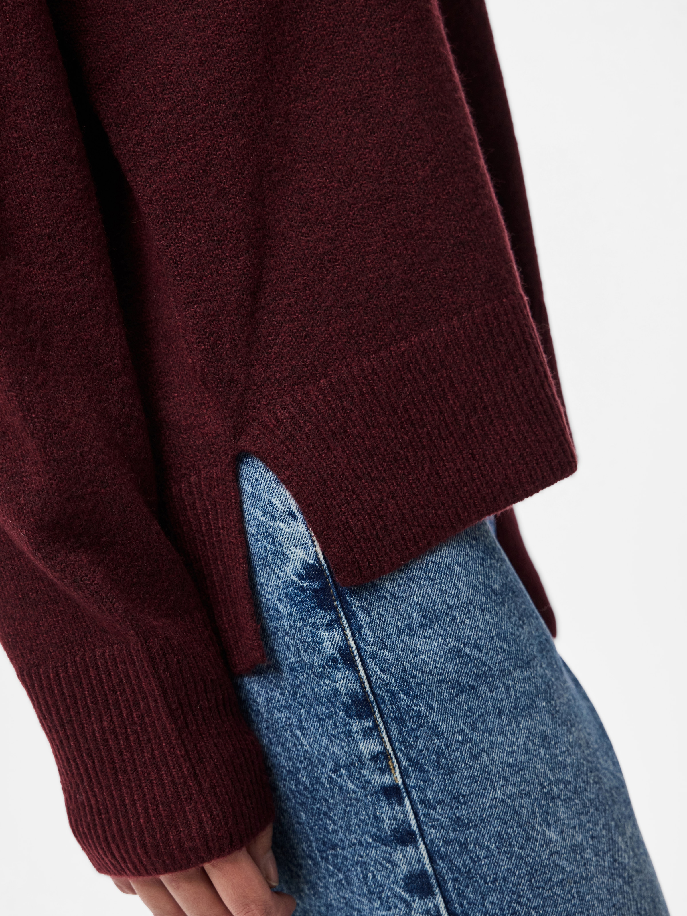 pieces Strickpullover »PCMALOU LS O-NECK CUTLINE KNIT NOOS BC«