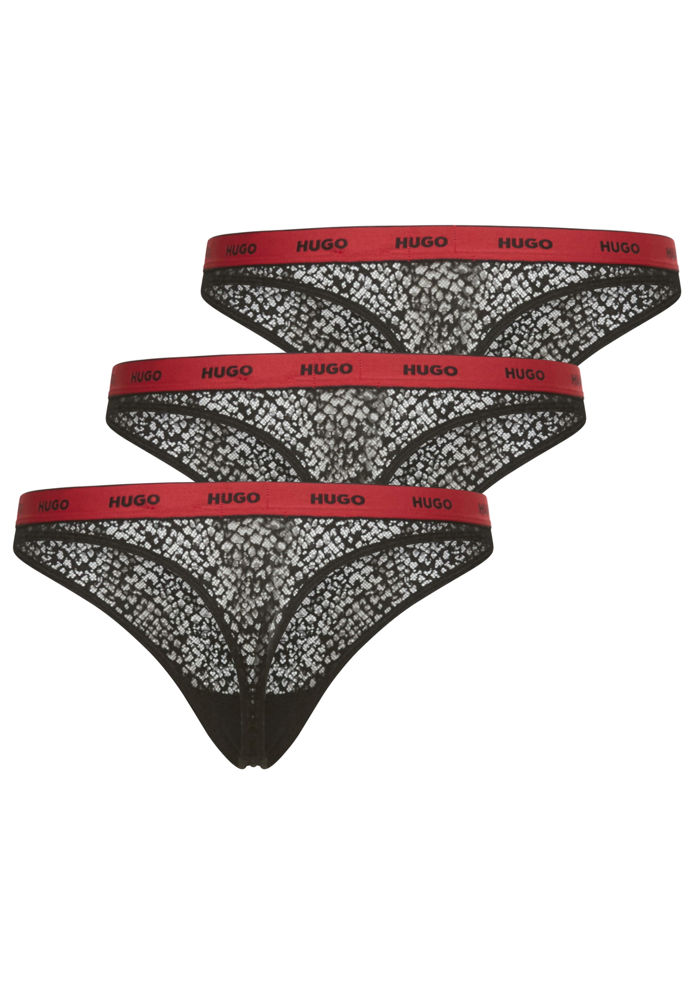 HUGO Underwear Slip »TRIPLE THONG LACE«, mit Struktur