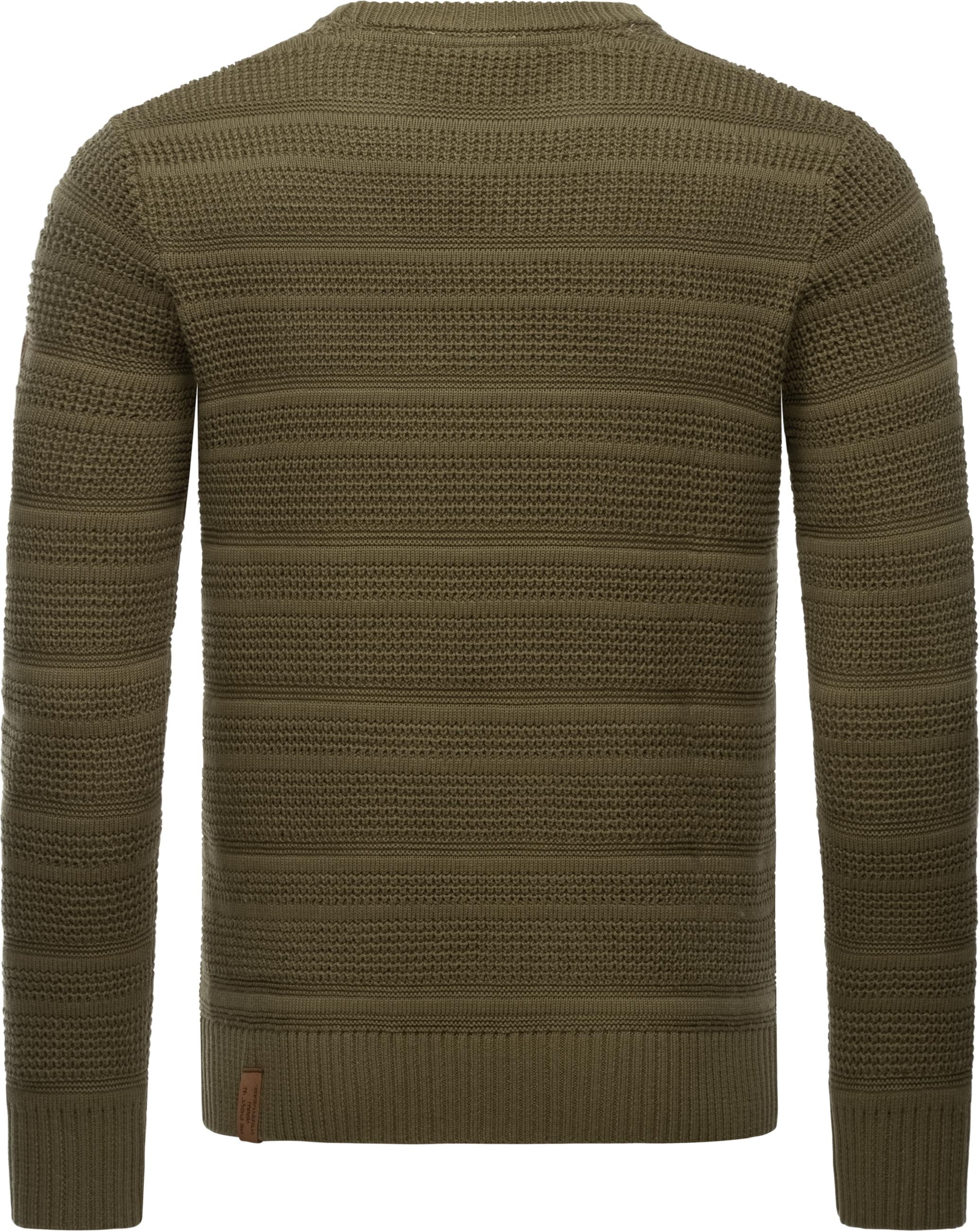 Ragwear Sweater »Strickpullover Gabrel«, stylischer Herren Sweatpullover mit Rippbündchen
