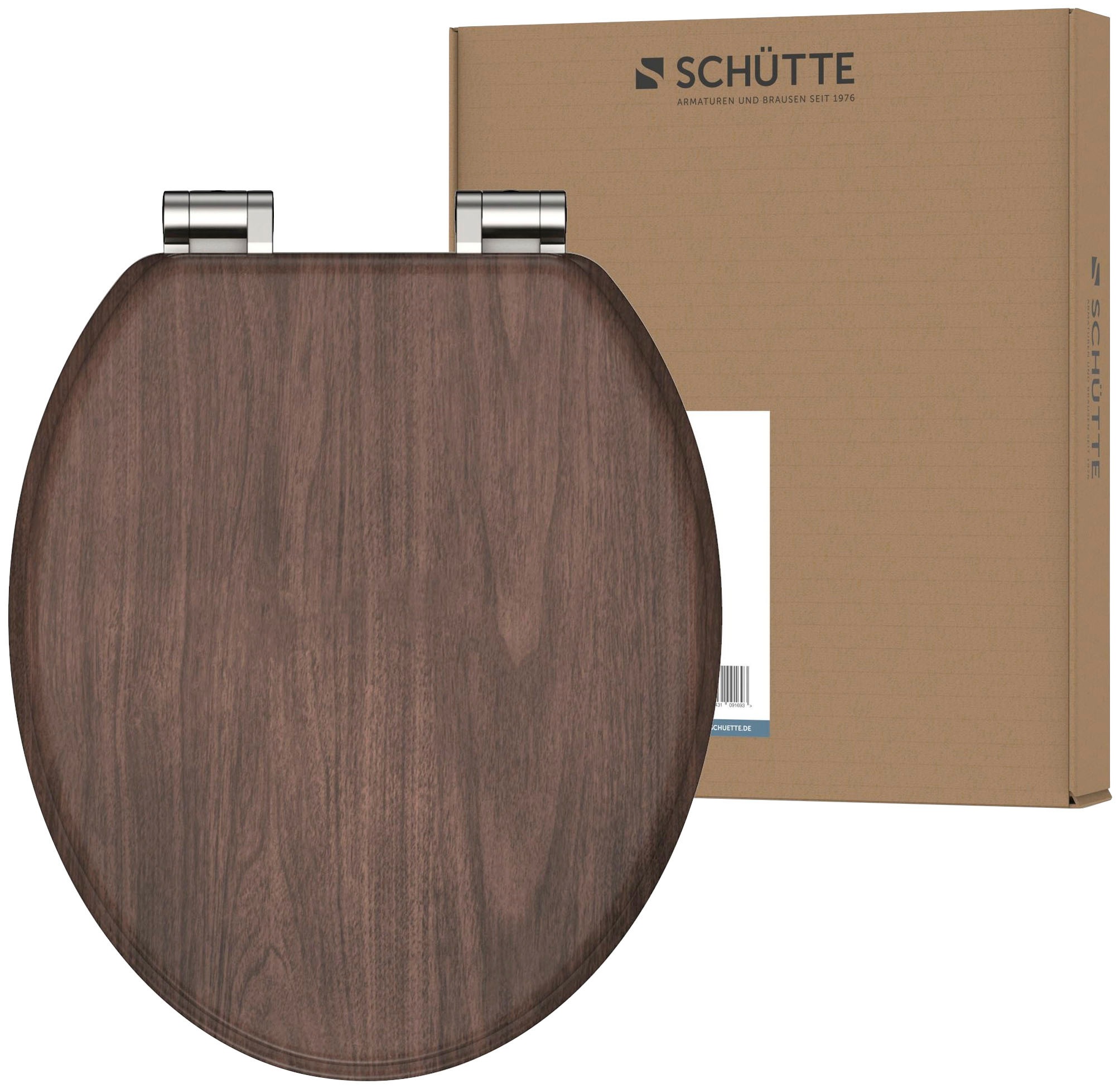 Schütte WC-Sitz »DARK WOOD«, mit Absenkautomatik und MDF-Holzkern
