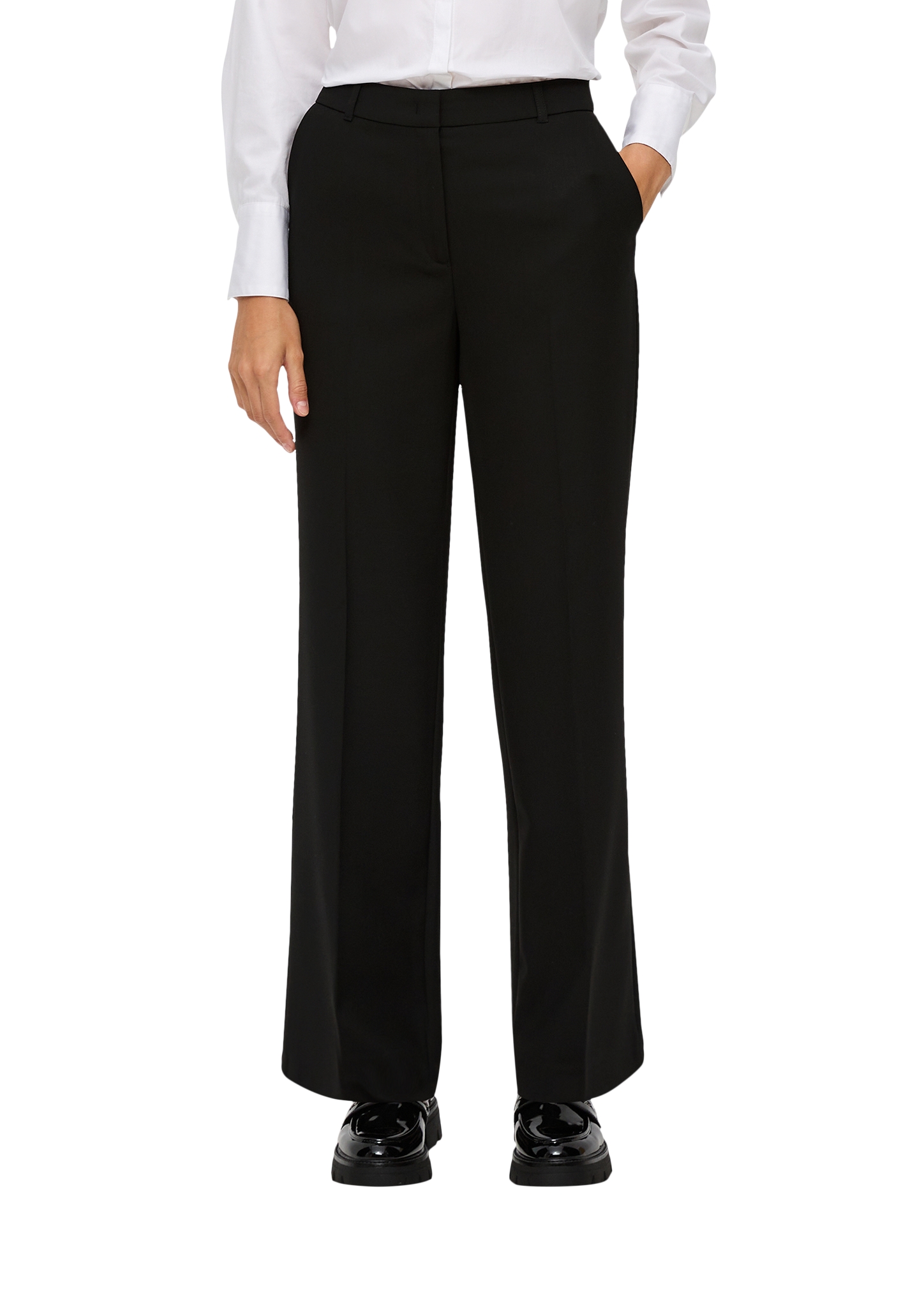 Bügelfaltenhose, in Unifarbe