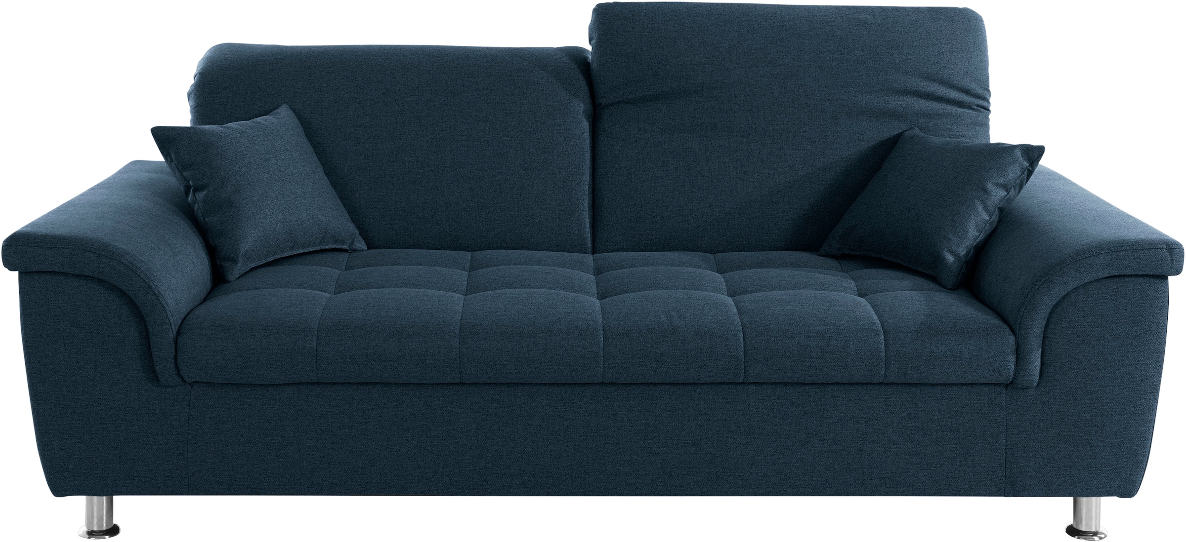 DOMO collection 2,5-Sitzer »Franzi, zeitlos und elegant, moderne Sitzheftung«, wahlweise mit Kopfteilverstellung, inklusive Zierkissen