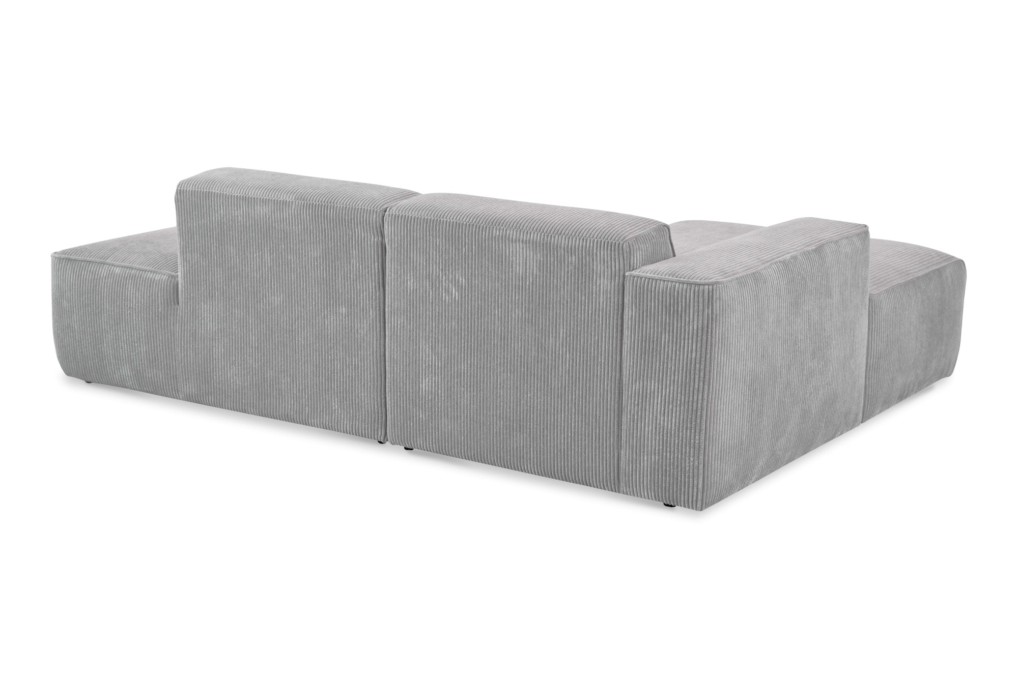 andas Ecksofa »Noord mit Kedernaht, Breite 227 cm«, Cord, Struktur, Webstoff, mit Wellenunterfederung, Massivholzrahmen