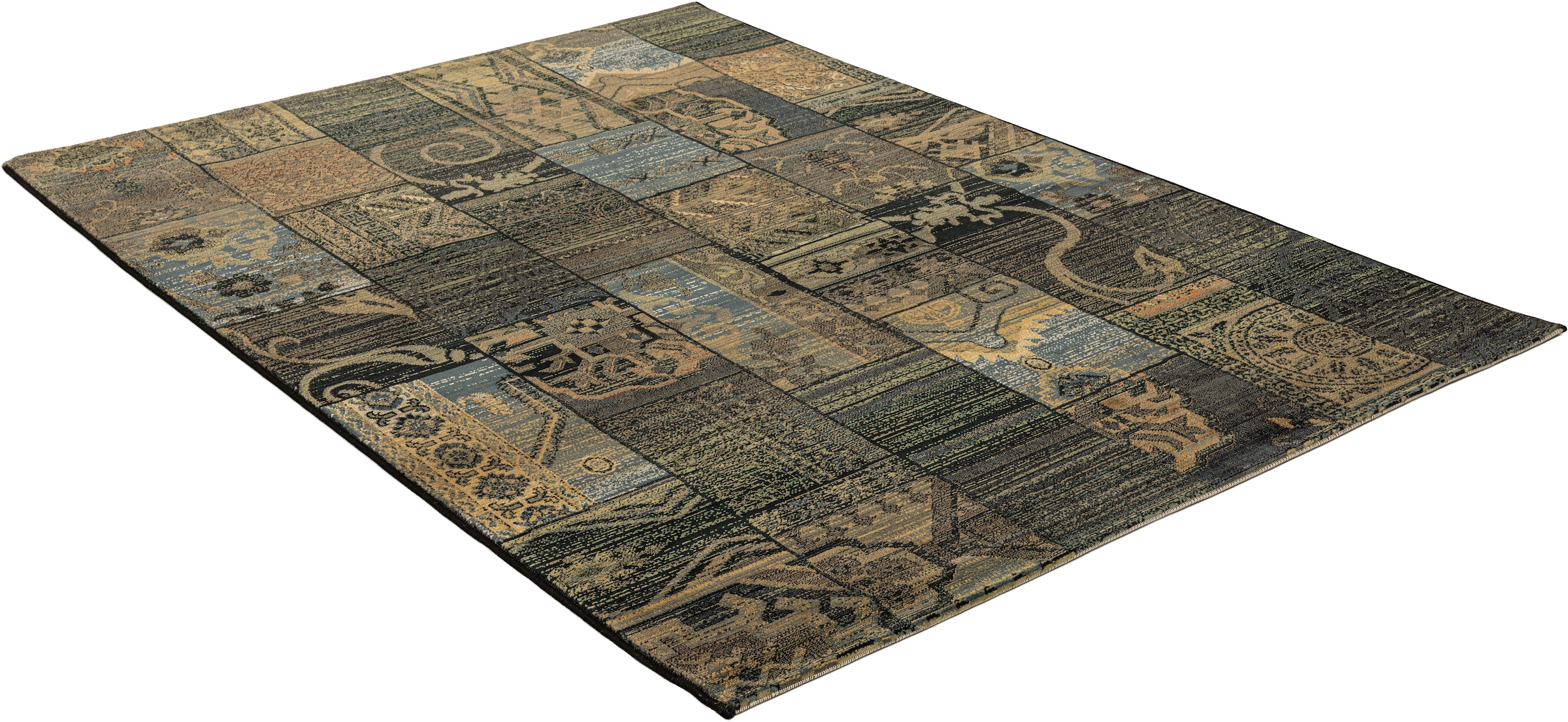THEKO Teppich »Gabiro 5504«, rechteckig, 10 mm Höhe, Melange-Effekt, Patchwork Design, auch als Läufer, Wohnzimmer