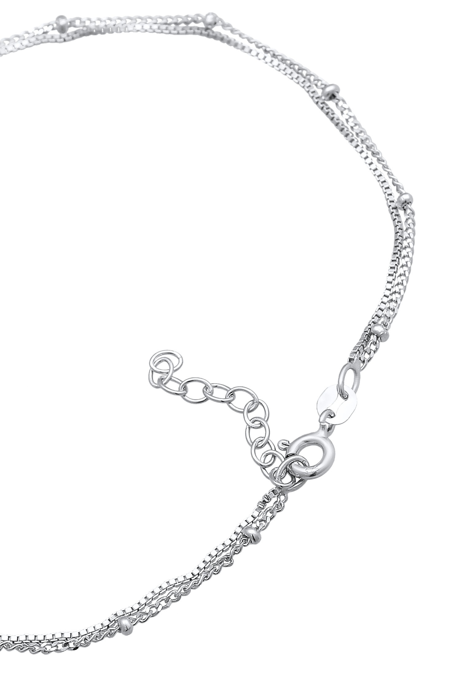 Elli Fußketten Set »Fußschmuck Kugel Gliederkette Layer Look 925 Silber«