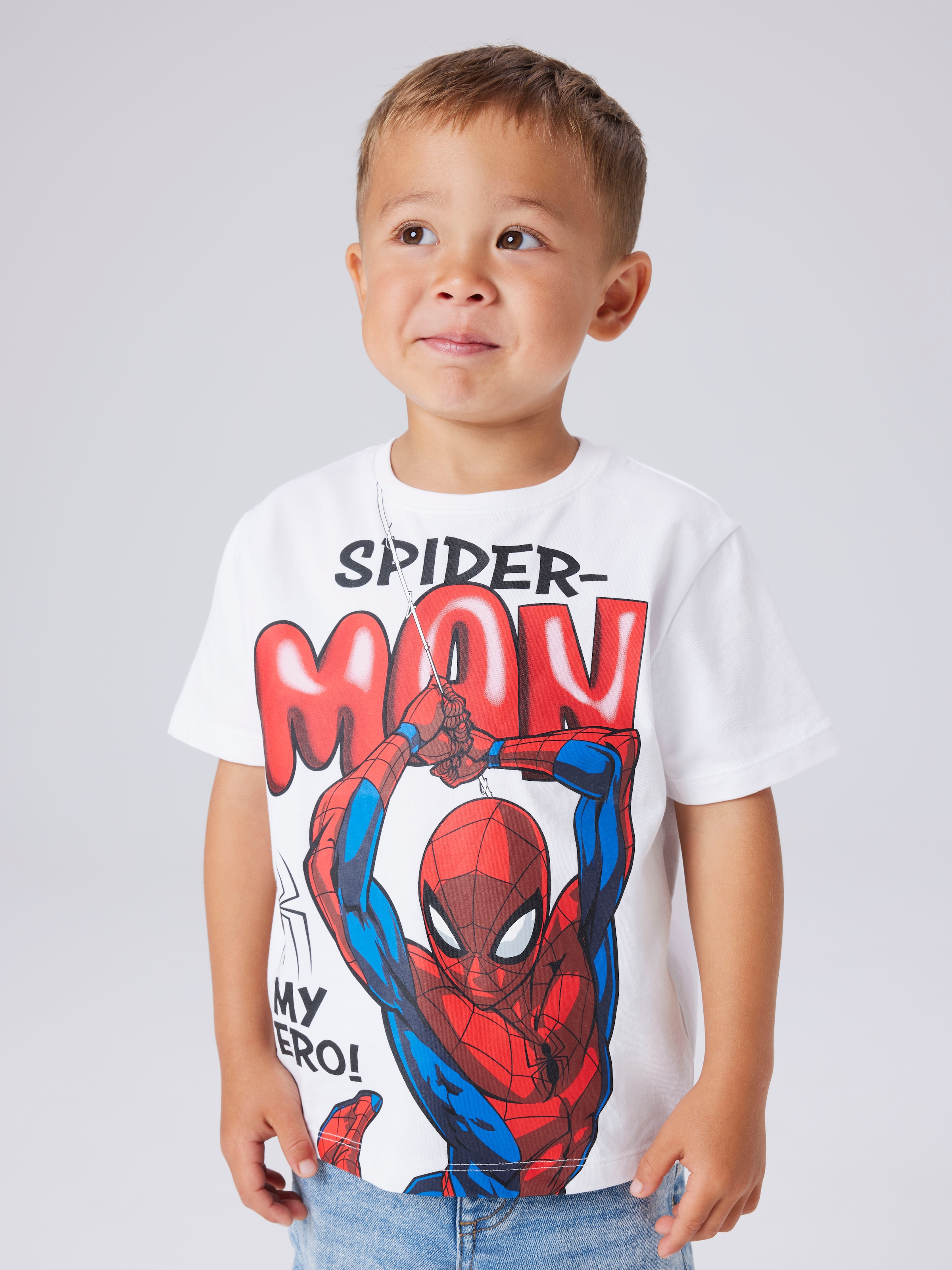 Name It Kurzarmshirt »NMMMARVIN SPIDER SS NREG TOP  NOOS MAR« Baumwollmischung, Spider-Man Druck