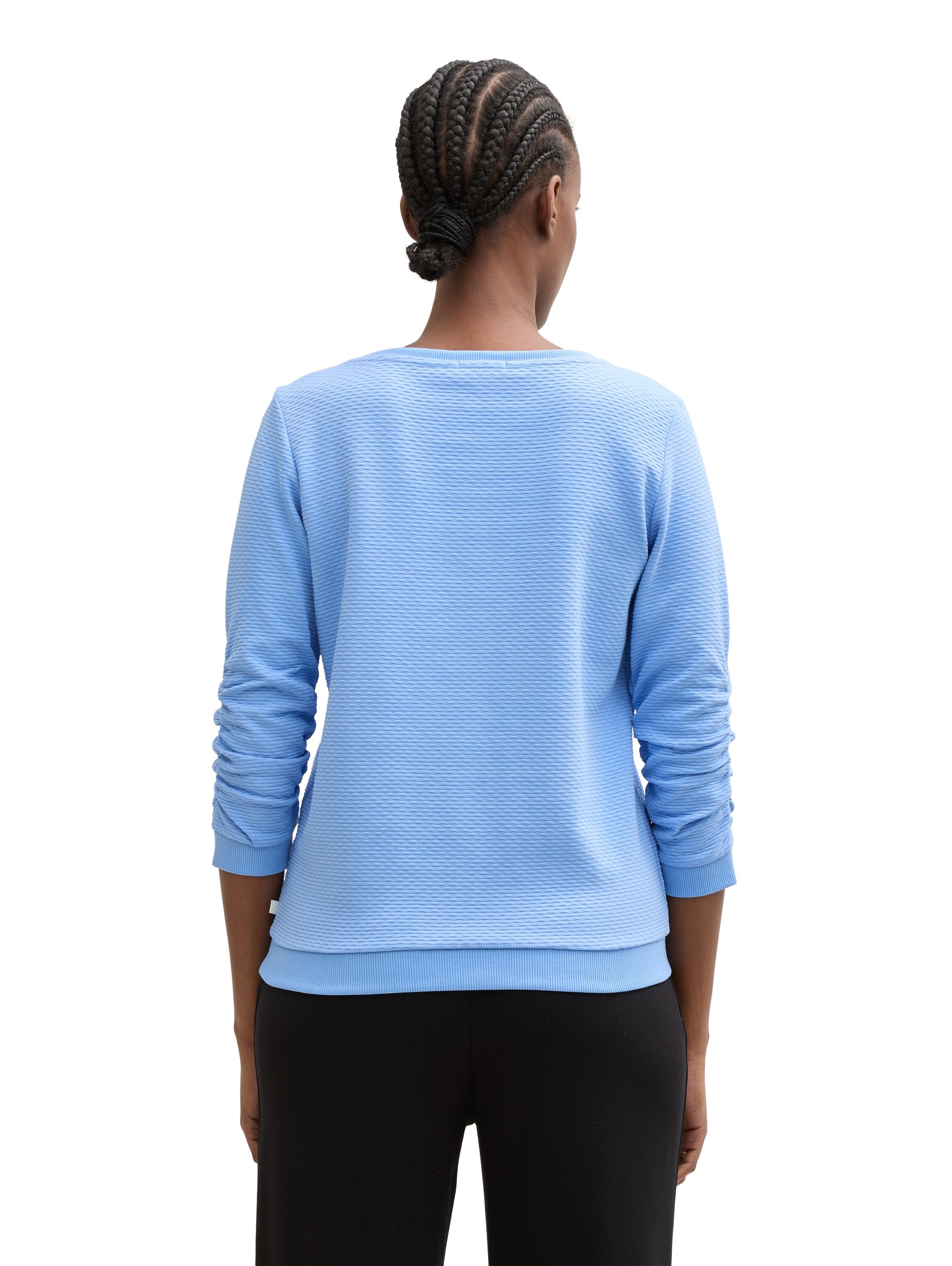 TOM TAILOR Denim Sweatshirt, mit besonderer Materialoberfläche