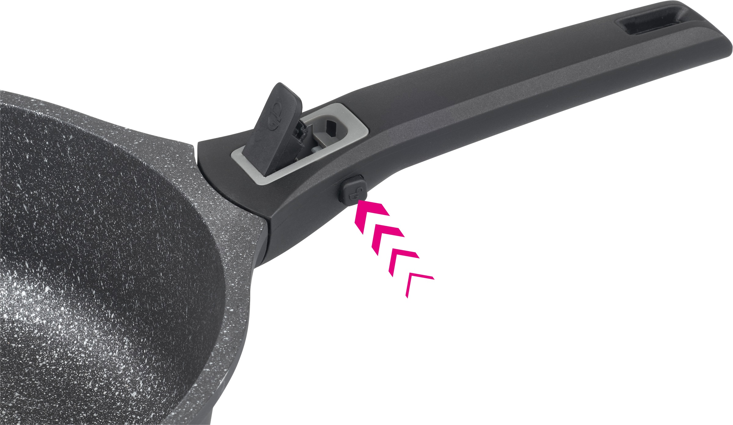 GSW Bratpfanne »Easy Click« Aluminiumguss 1 Stk. tlg. abnehmbarer Griff, Induktion