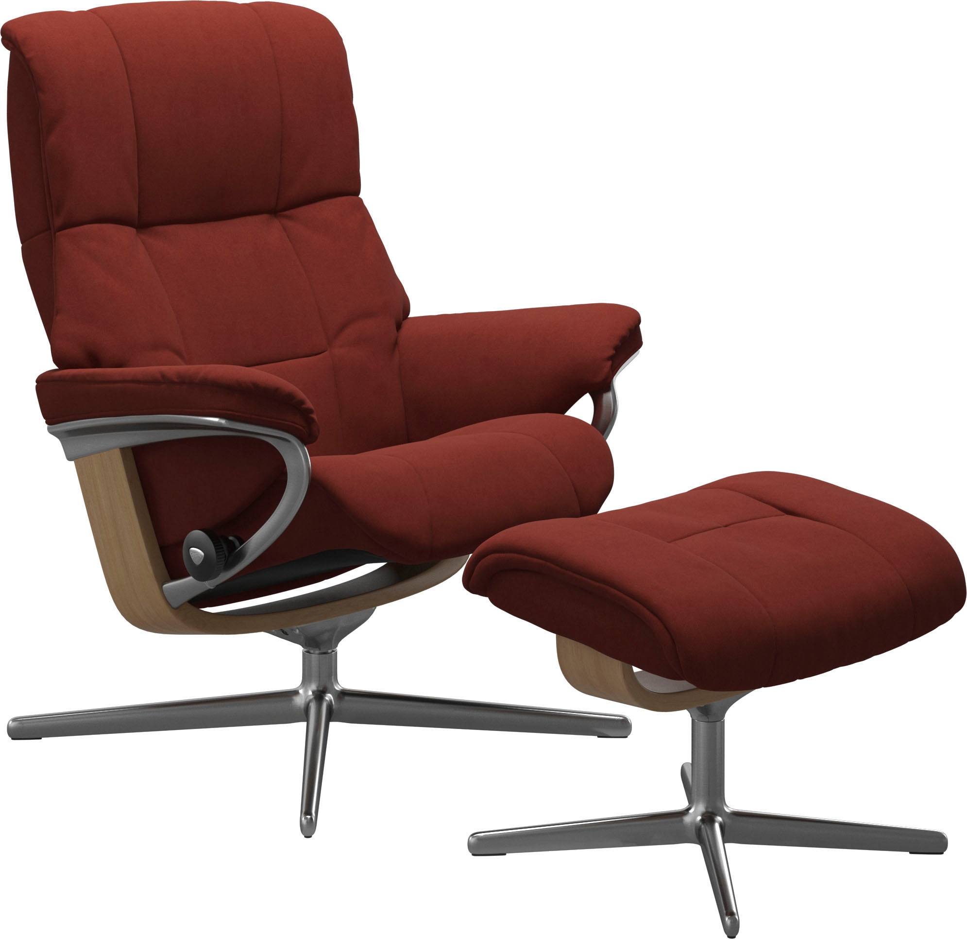 Stressless® »Mayfair« Set, Relaxsessel mit Hocker,  mit Hocker, mit Cross Base, Größe S, M & L, Holzakzent Eiche