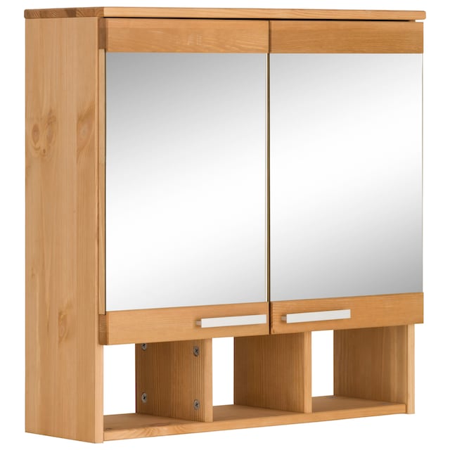 Home affaire Spiegelschrank »Josie«, Breite 60 cm, aus Massivholz,  verstellbarer Einlegeboden, Metallgriffe bei OTTO