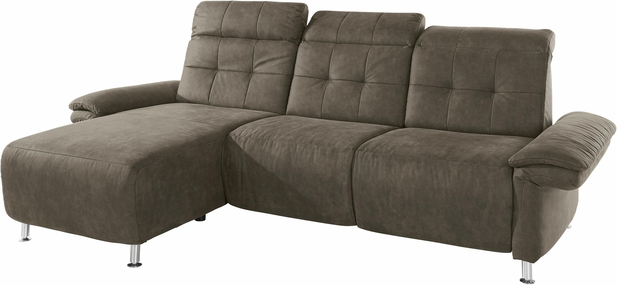 Places of Style Ecksofa »Manhattan L-Form«, 2 Sitze mit elektrischer Relaxfunktion, verstellbare Armlehnen