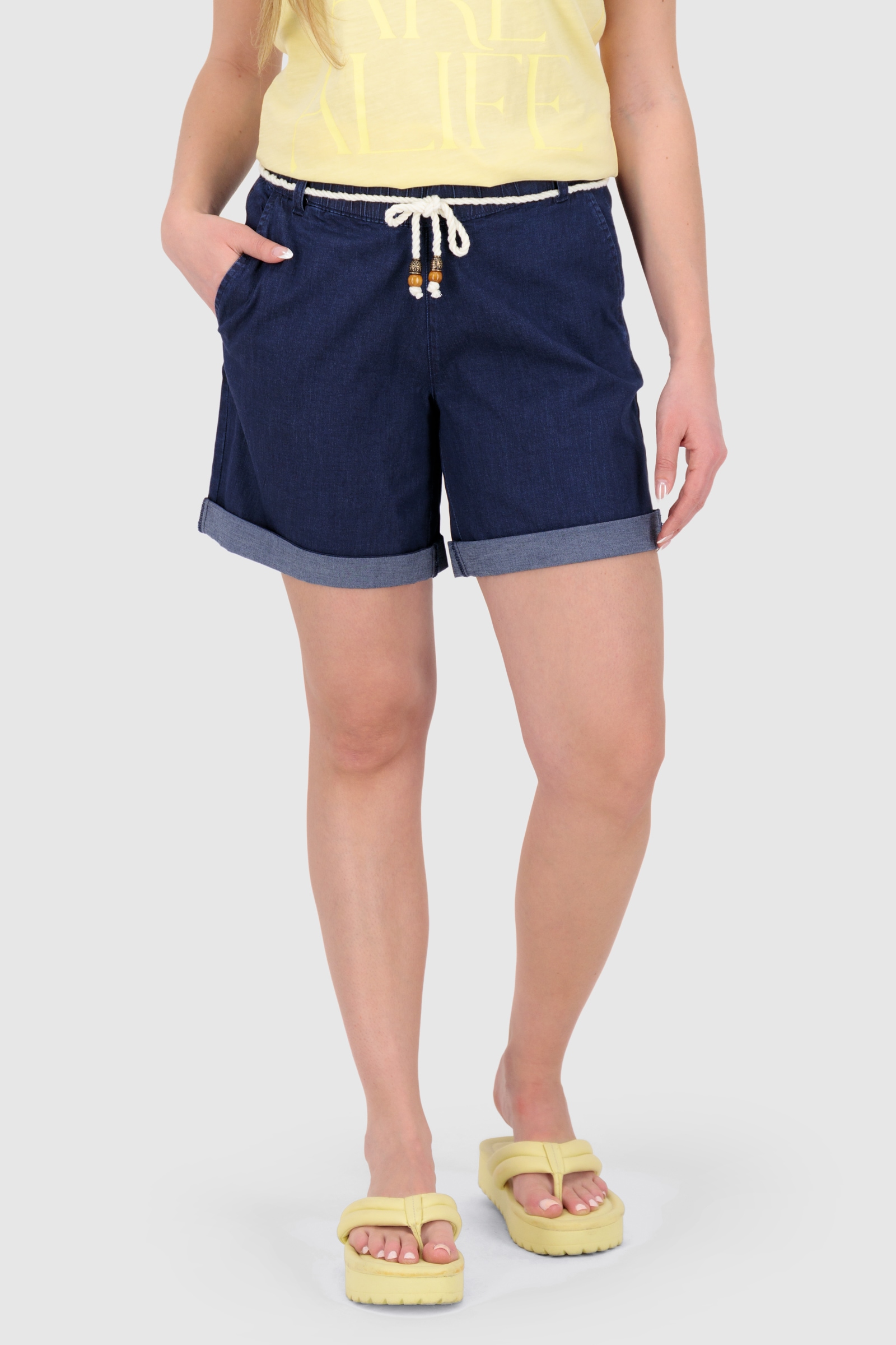 Alife & Kickin Shorts  Kurzhose aus Baumwoll-Materialmix mit Relaxed Fit und Gummibund
