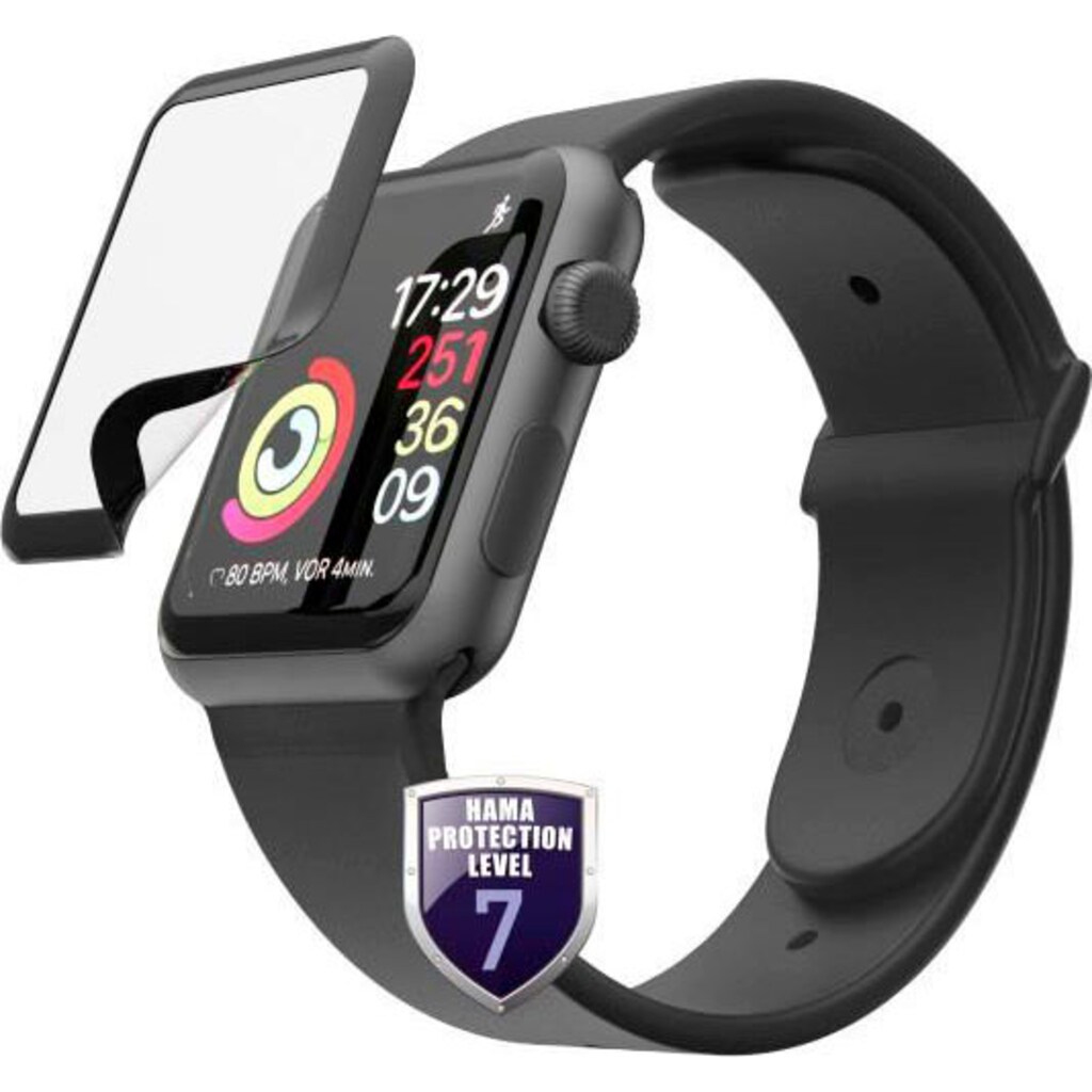 Hama Displayschutzglas »Displayschutz-Glas Hiflex für Apple Watch 4/5/6/SE, 40 mm Schutzglas«, für Apple Watch 4/5/6/SE